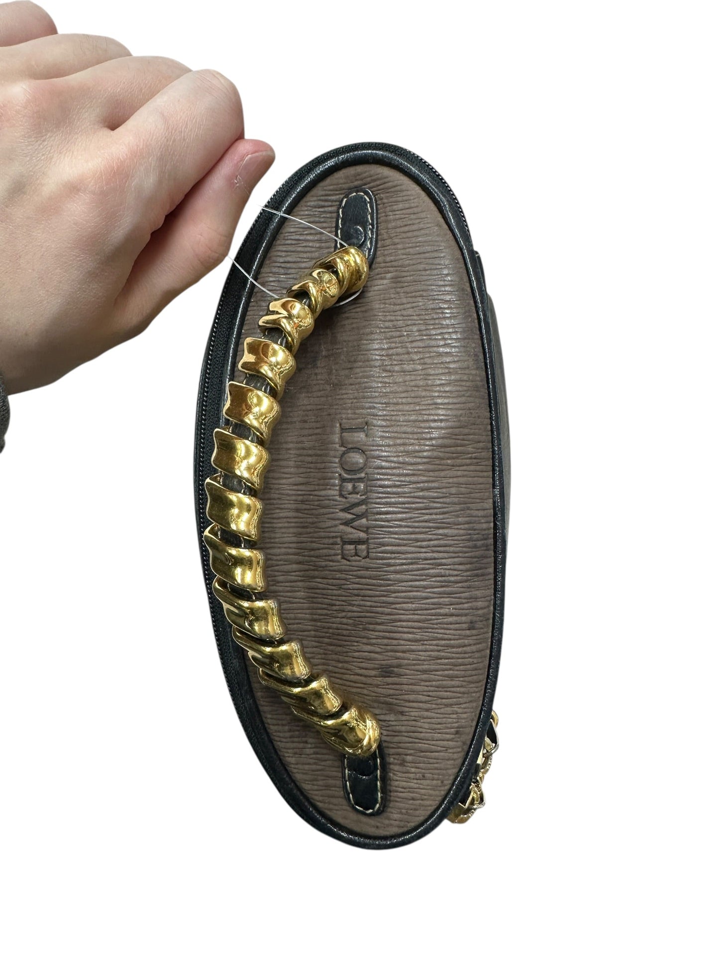 LOEWE Soft Grained Leather Puzzle Handbag Black Gold Hardware | Authentic Pre-Owned Luxury