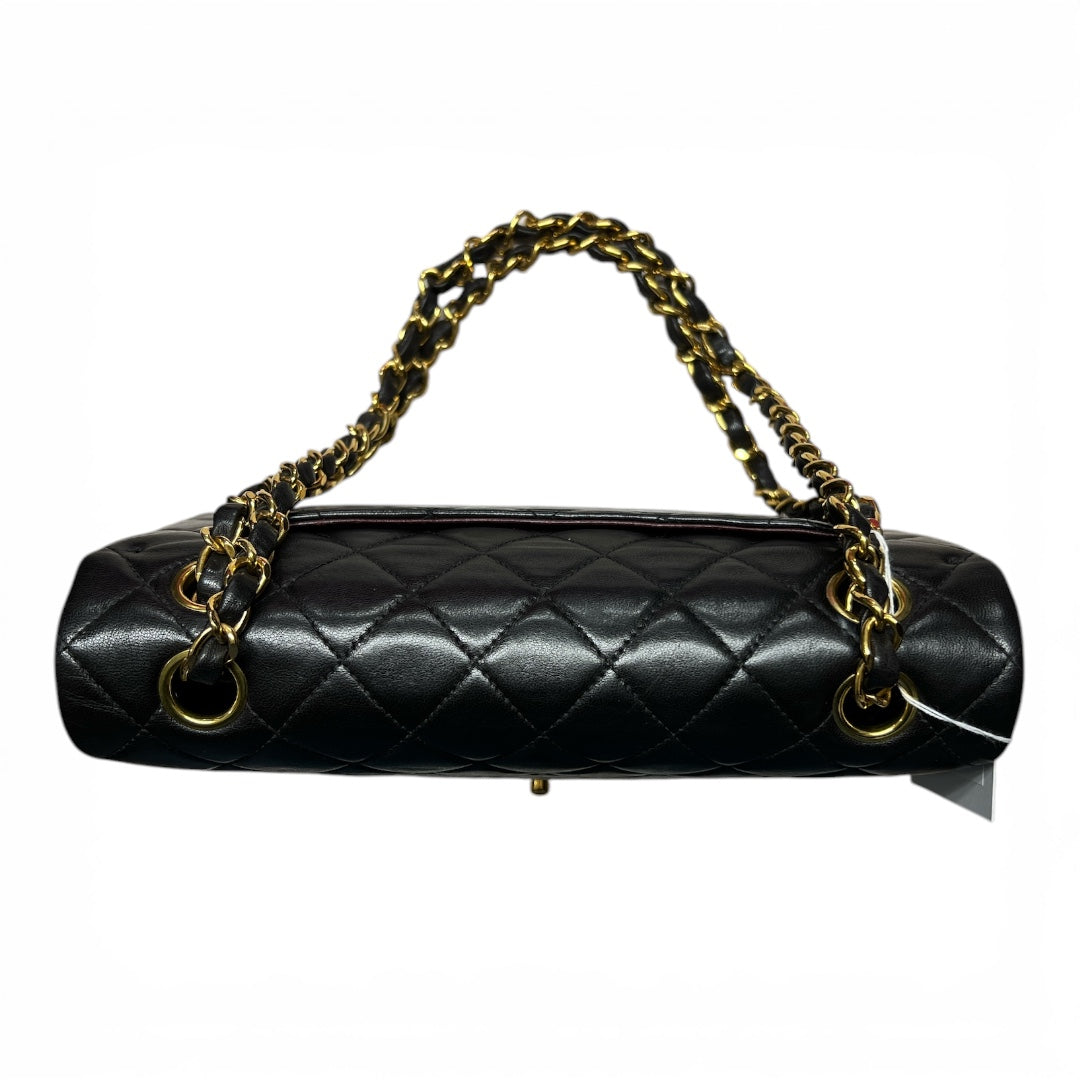 CHANEL Lambskin Classic Double Flap Shoulder Bag Black Gold Hardware | Authentic Pre-Owned Luxury