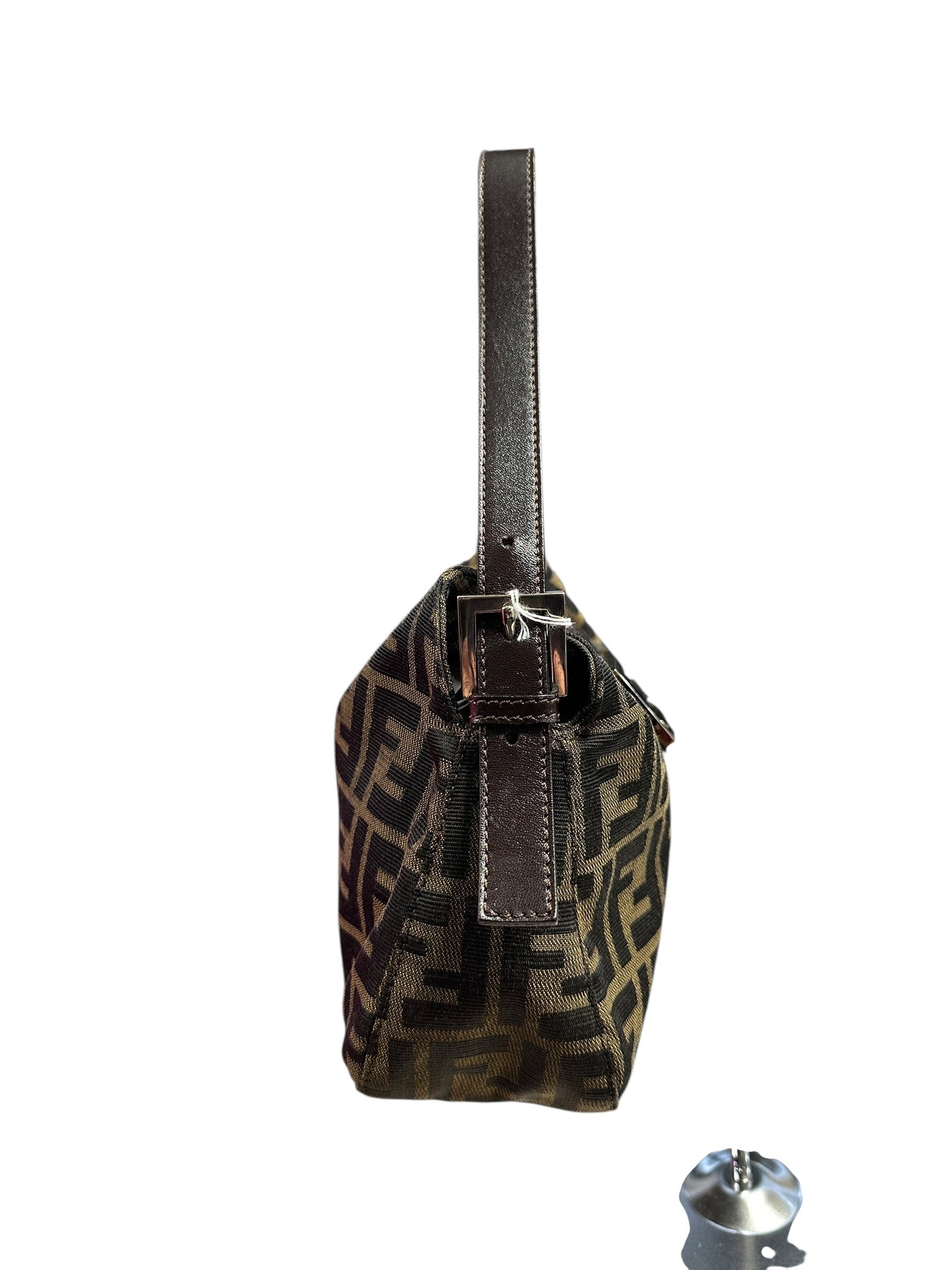 FENDI Zucca Shoulder Bag Brown/Black Silver Hardware | Authentic Pre-Owned Luxury