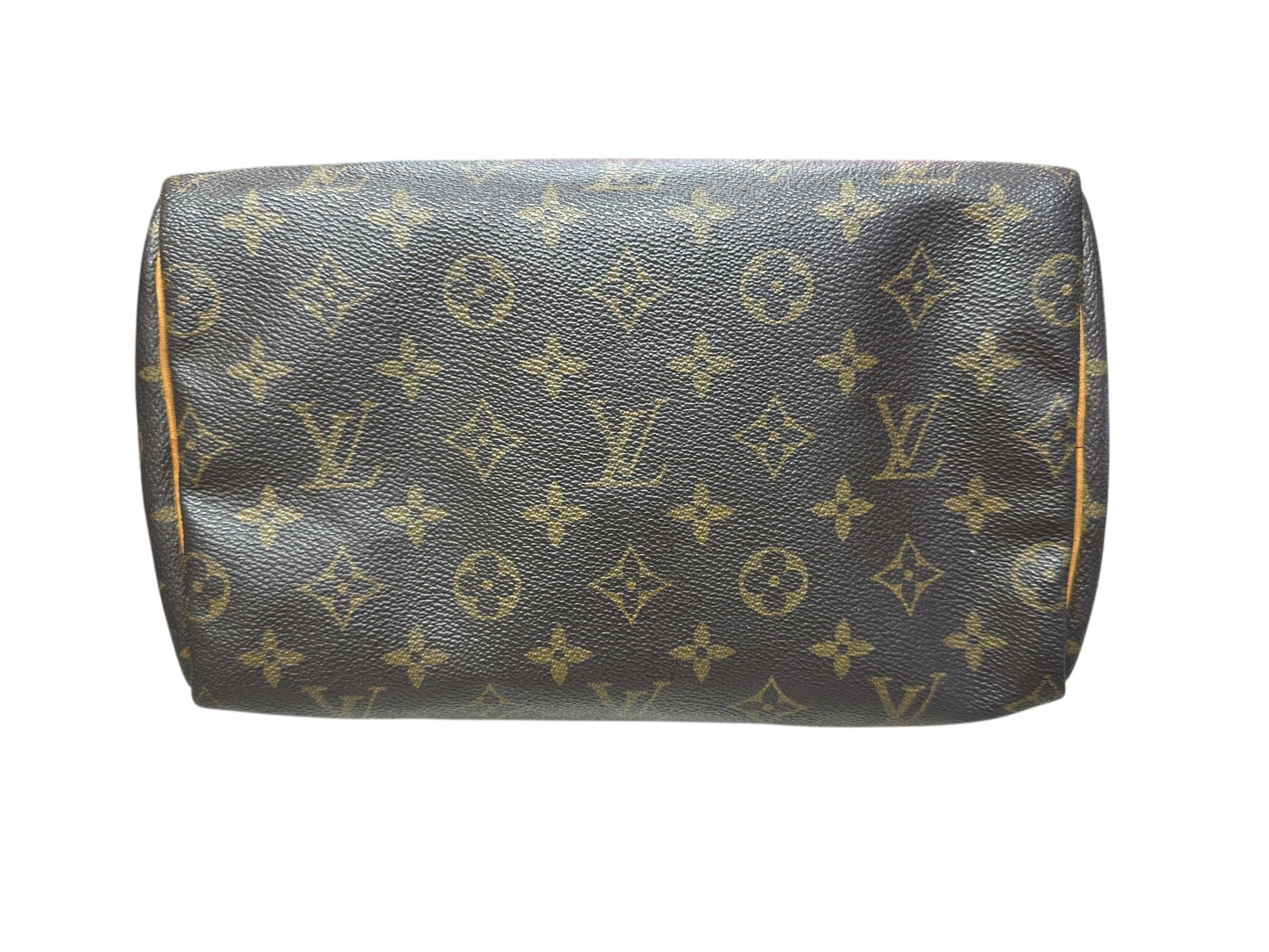 LOUIS VUITTON Monogram Speedy 25 Handbag Brown Gold Hardware | Authentic Pre-Owned Luxury
