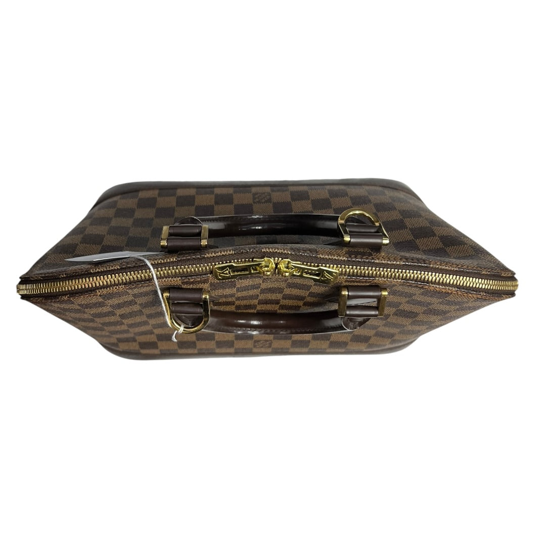 LOUIS VUITTON Damier Ebene Alma PM Handbag Brown Gold Hardware | Authentic Pre-Owned Luxury