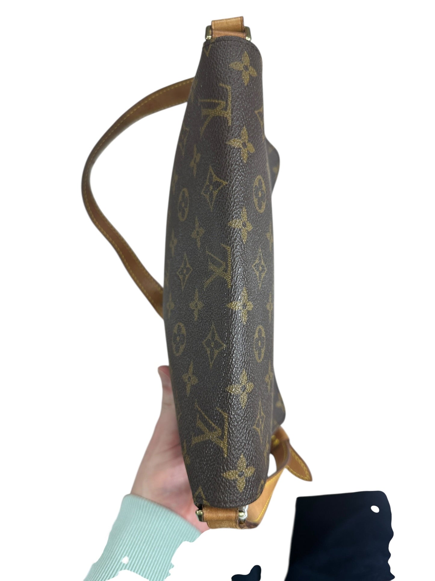 LOUIS VUITTON Monogram Musette Tango Shoulder Bag Brown Gold Hardware | Authentic Pre-Owned Luxury