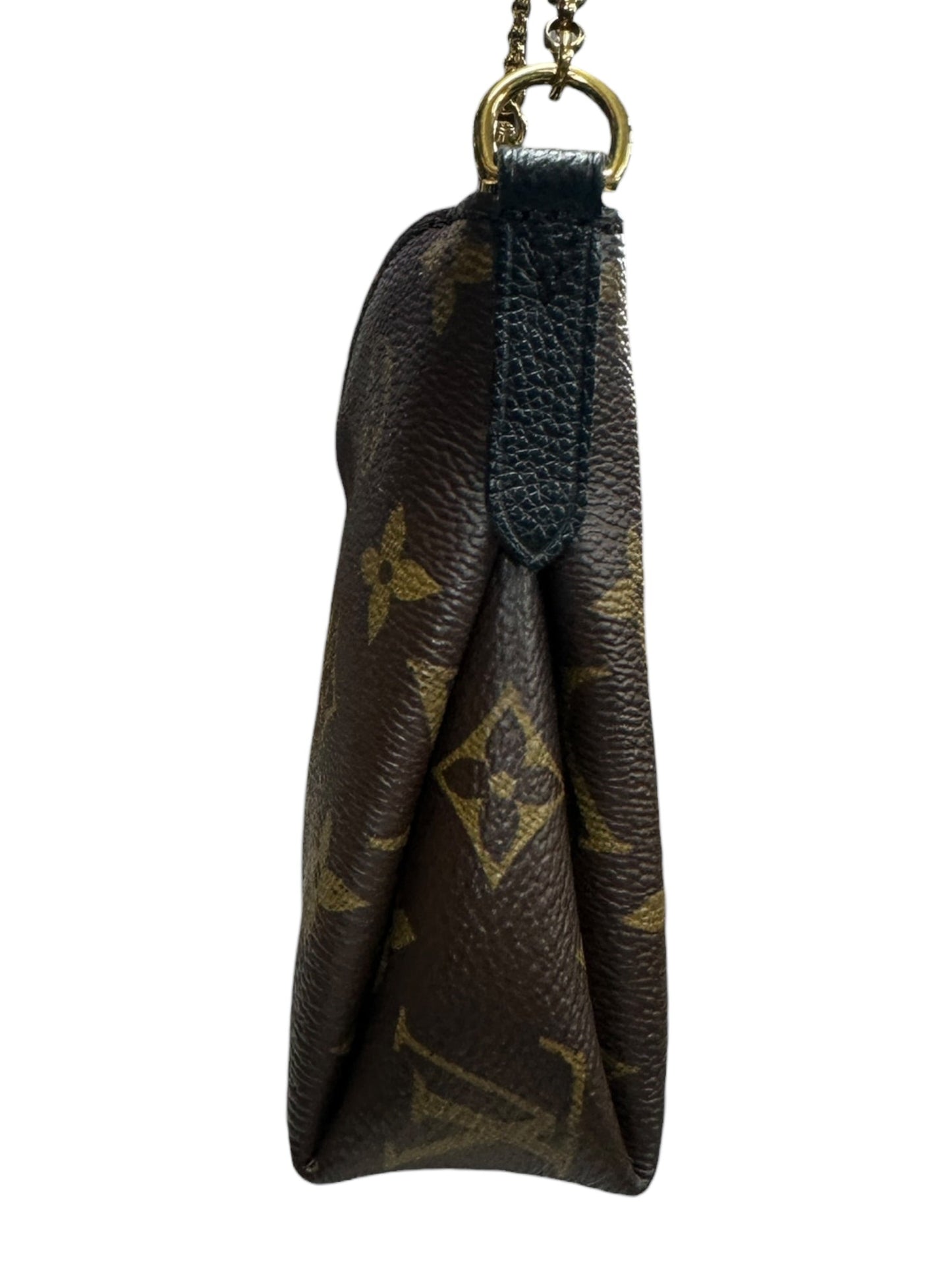 LOUIS VUITTON Monogram Pallas Clutch Brown Gold Hardware | Authentic Pre-Owned Luxury