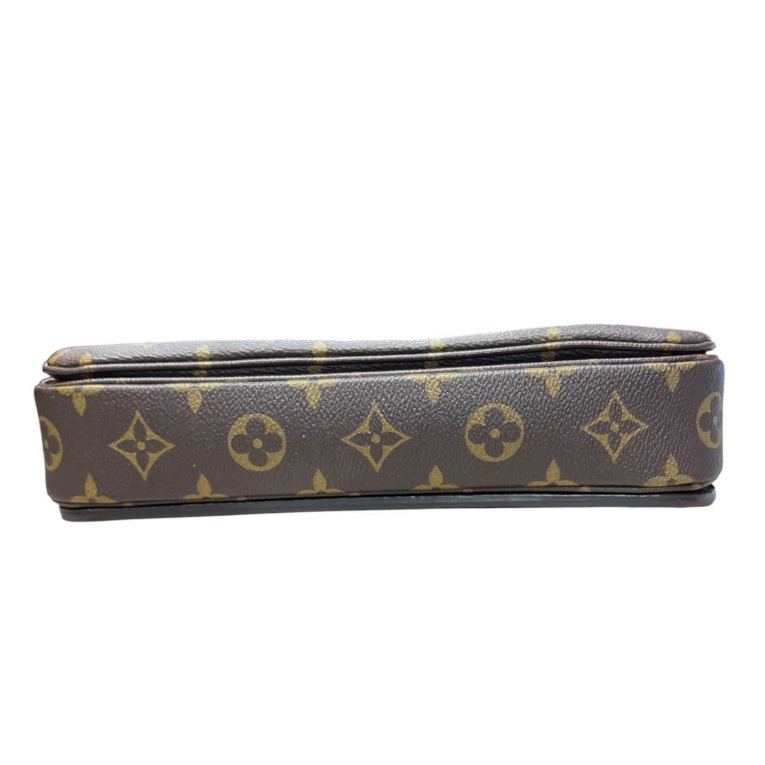 LOUIS VUITTON Monogram Pochette Metis Crossbody Bag Brown Gold Hardware | Authentic Pre-Owned Luxury