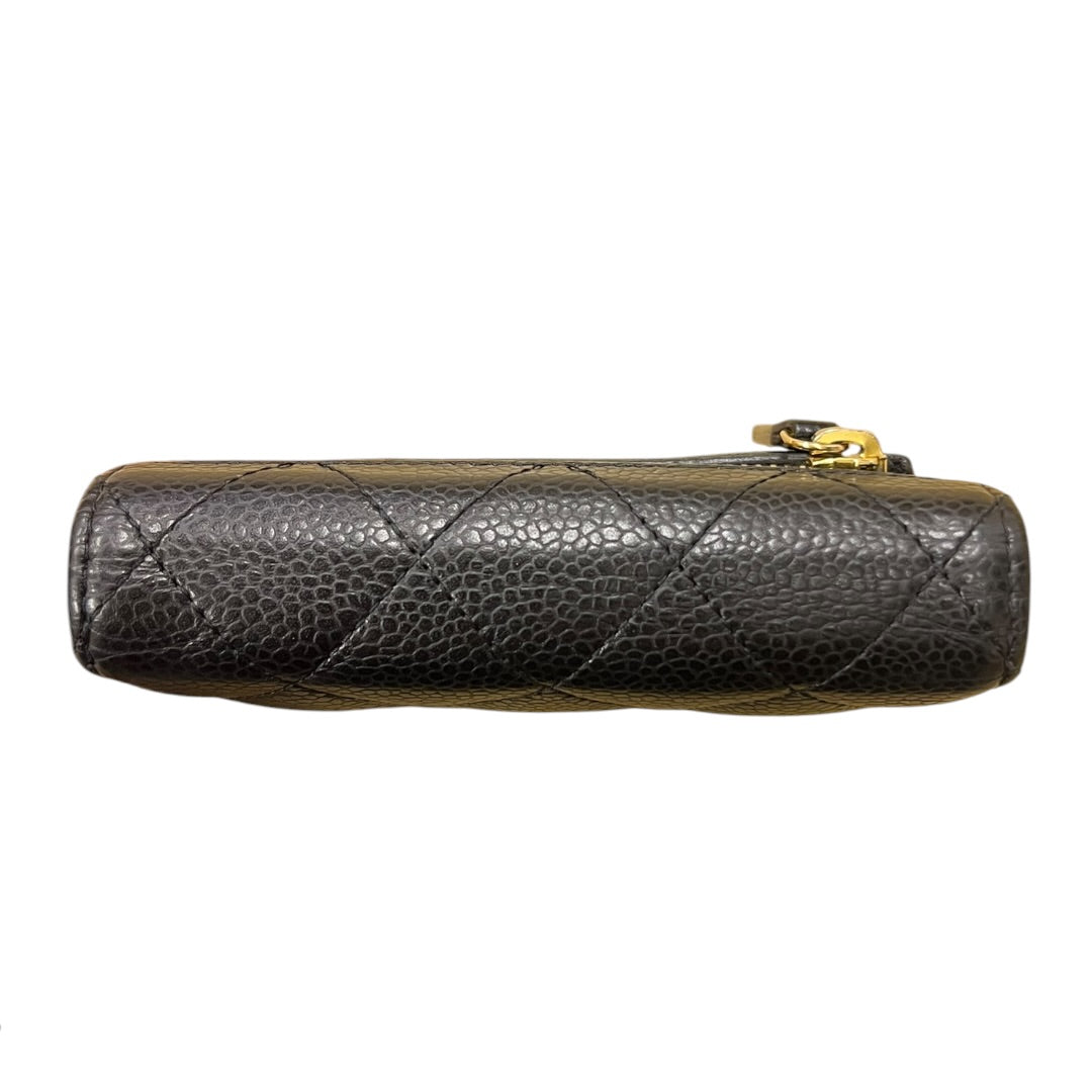 CHANEL Caviar Quilted Classic Small Flap Wallet Black Gold Hardware | Authentic Pre-Owned Luxury