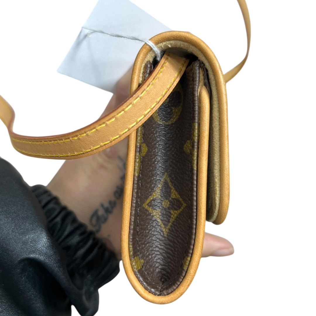 LOUIS VUITTON Monogram Pochette Florentine Waist Pouch Brown Gold Hardware | Authentic Pre-Owned Luxury