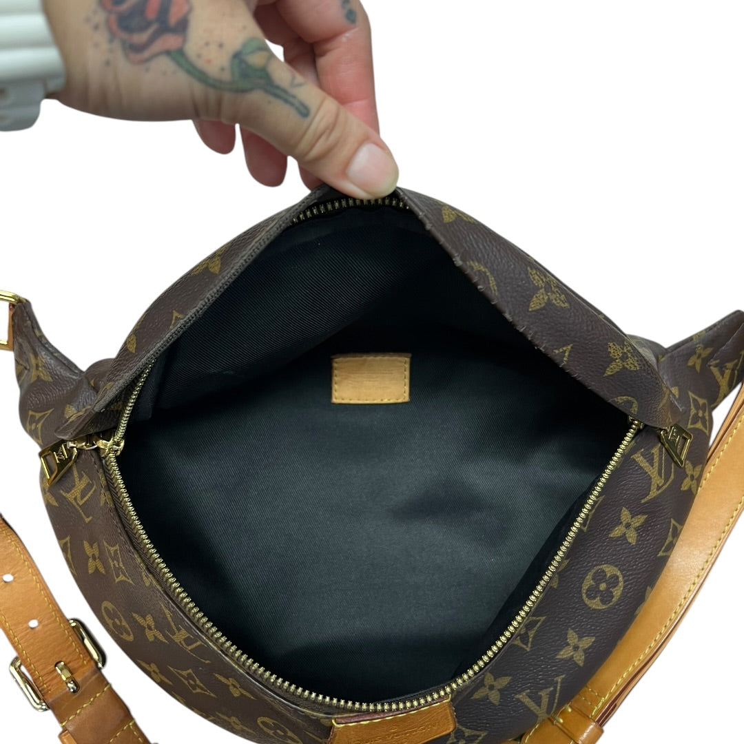 LOUIS VUITTON Monogram Coated Canvas Bumbag Belt Bag Brown Gold Hardware | Authentic Pre-Owned Luxury