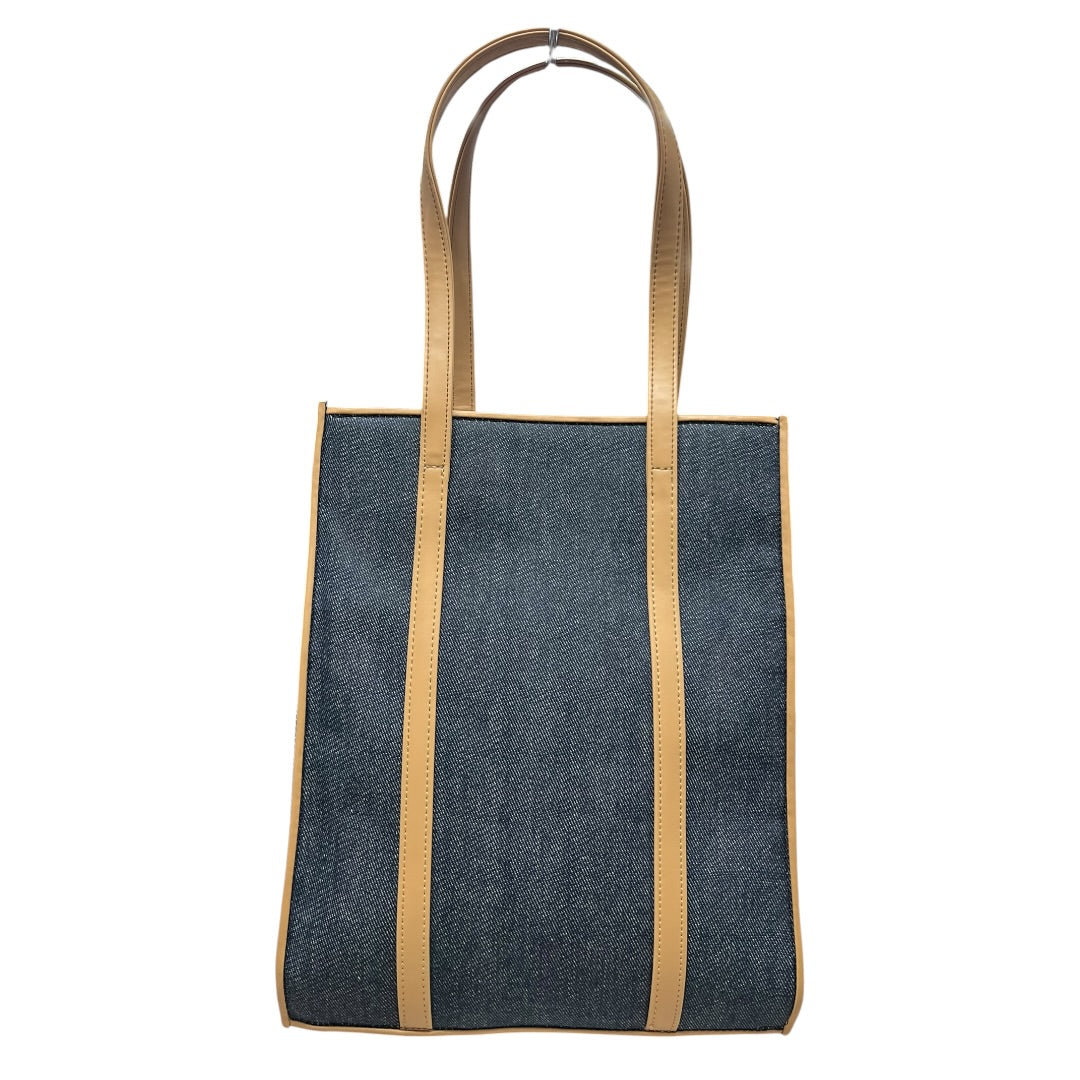 Christian Dior Denim Tote Handbag Blue Tan Leather Trim | Authentic Pre-Owned Luxury