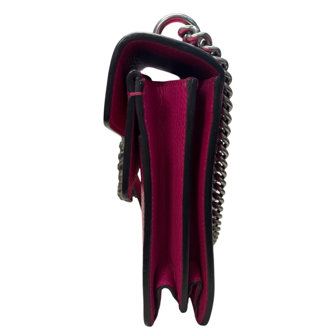 GUCCI Grained Leather Dionysus Shoulder Bag Hot Pink Aged Silver Hardware | Authentic Pre-Owned Luxury