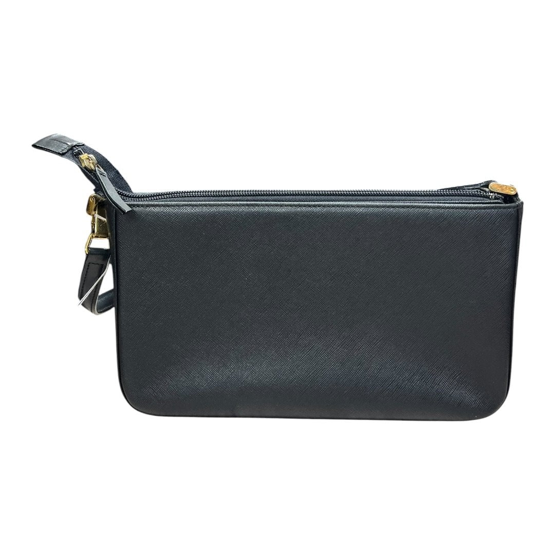 BURBERRY Saffiano Shoulder Bag Black Gold Hardware | Authentic Pre-Owned Luxury