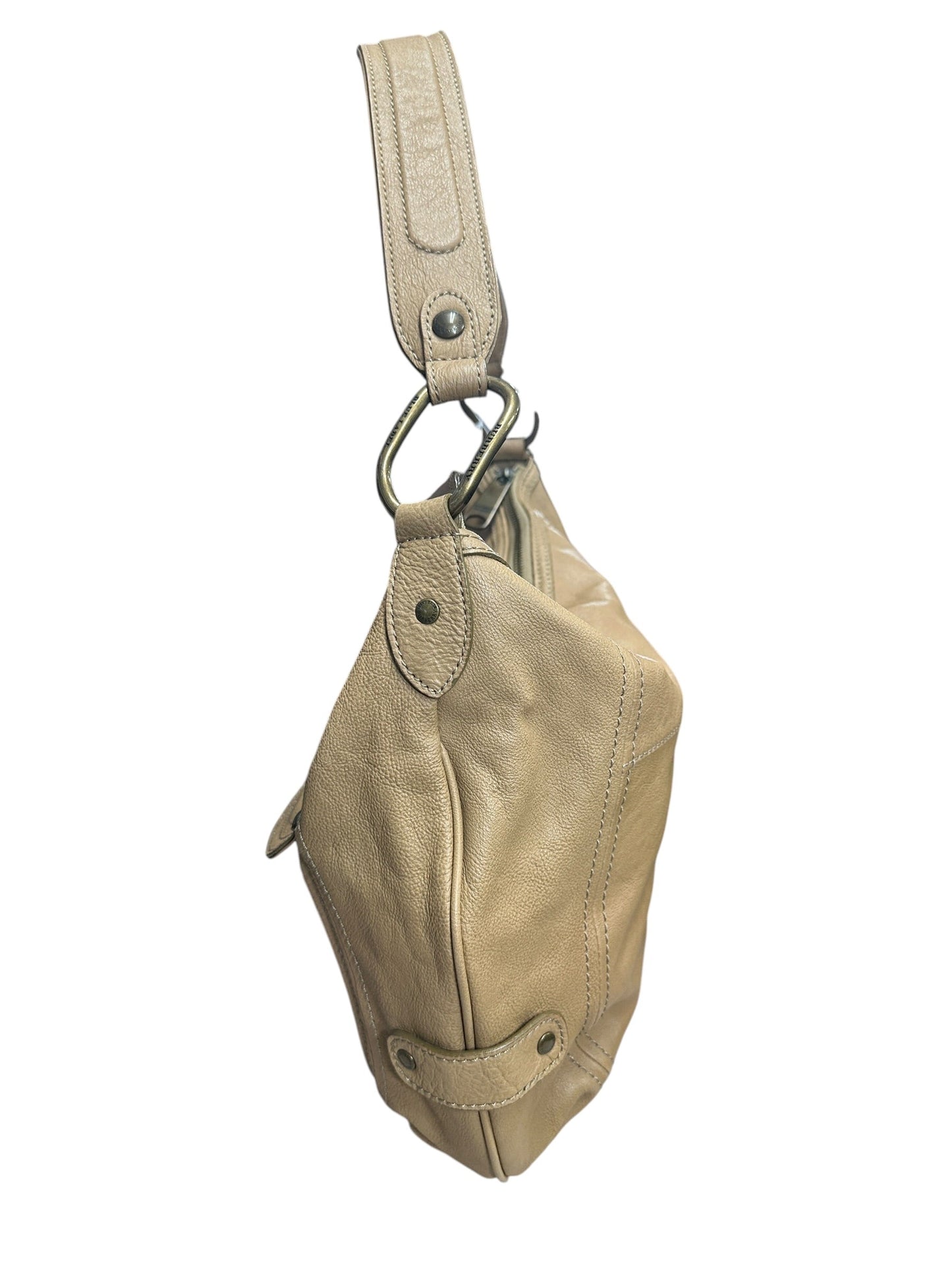 BURBERRY Blue Label Leather Shoulder Bag Camel Silver Hardware | Authentic Pre-Owned Luxury