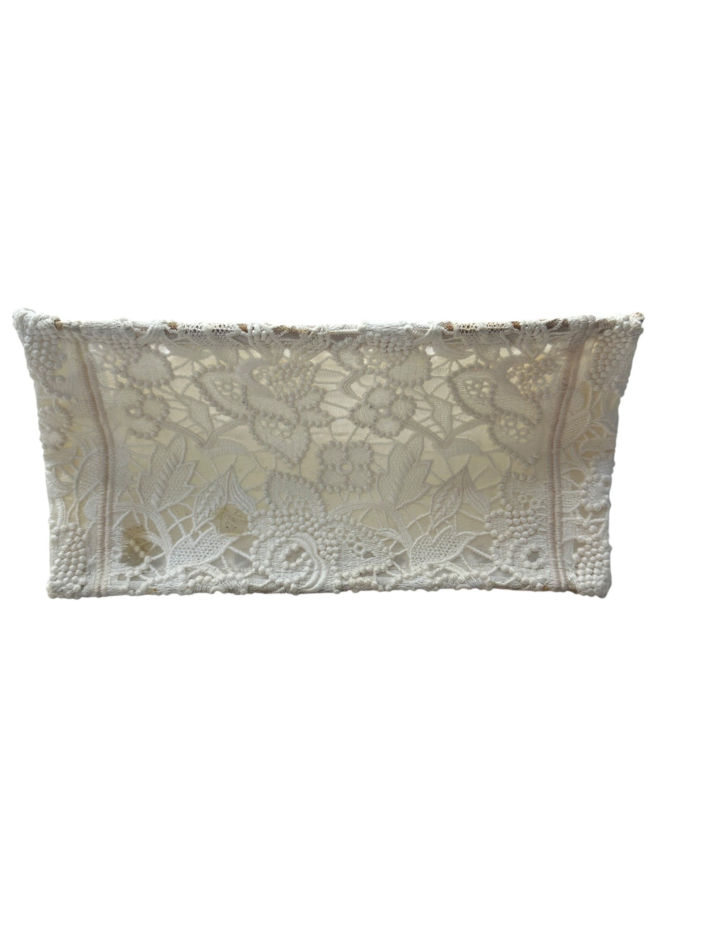 Christian Dior D-Lace Book Tote Small Tote Bag White | Authentic Pre-Owned Luxury