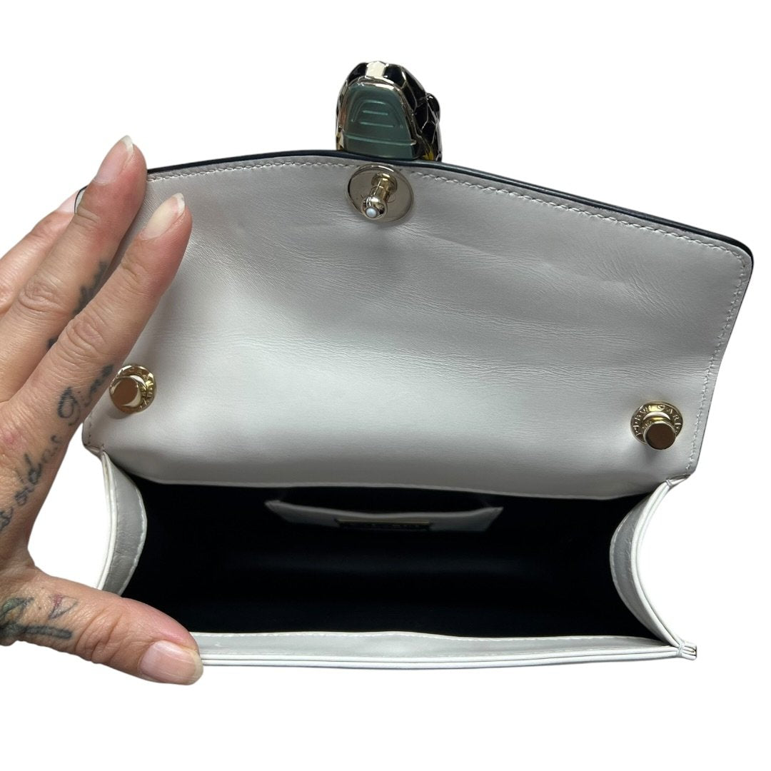BVLGARI Calf Leather Serpenti Forever Shoulder Bag Yellow, White Silver Hardware | Authentic Pre-Owned Luxury