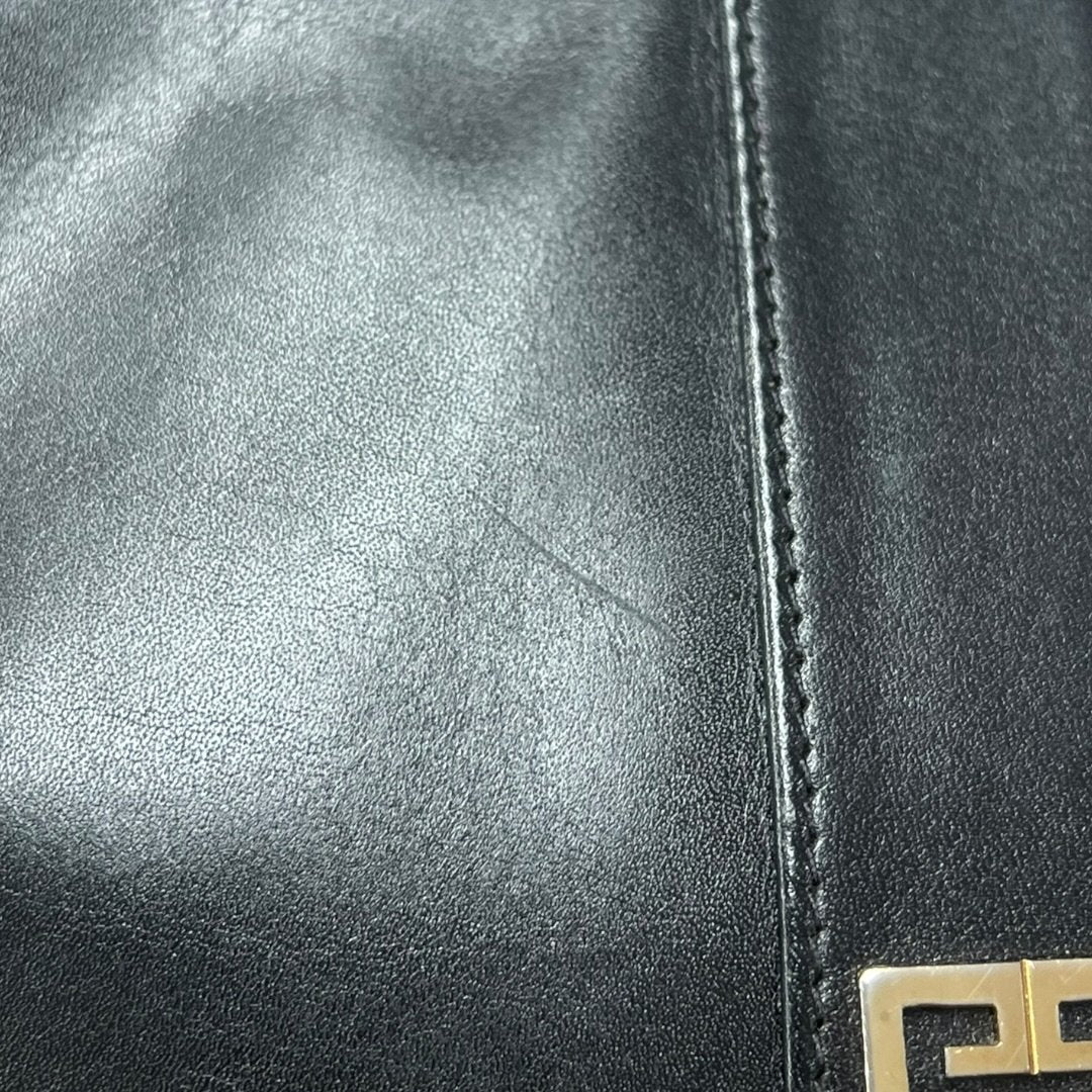 GIVENCHY Leather Shoulder Bag Black Gold Hardware | Authentic Pre-Owned Luxury