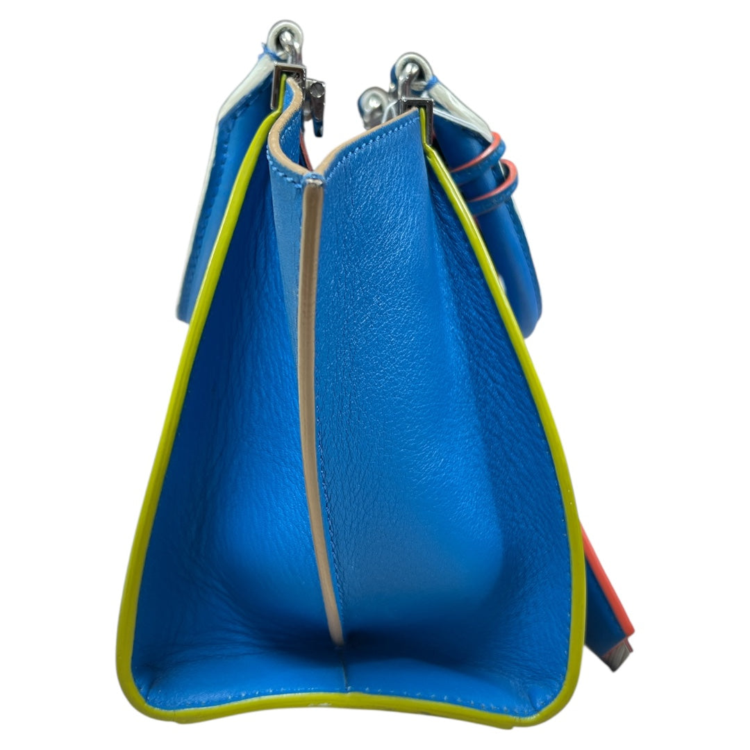 FENDI 3Jours Leather Top Handle Shoulder Bag Blue | Authentic Pre-Owned Luxury