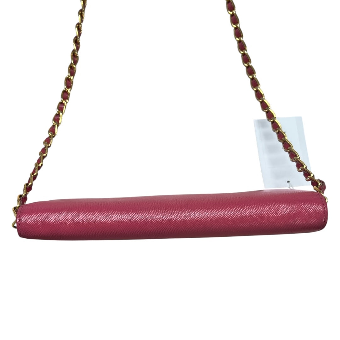 PRADA Saffiano Leather Chain Wallet Shoulder Bag Pink | Authentic Pre-Owned Luxury