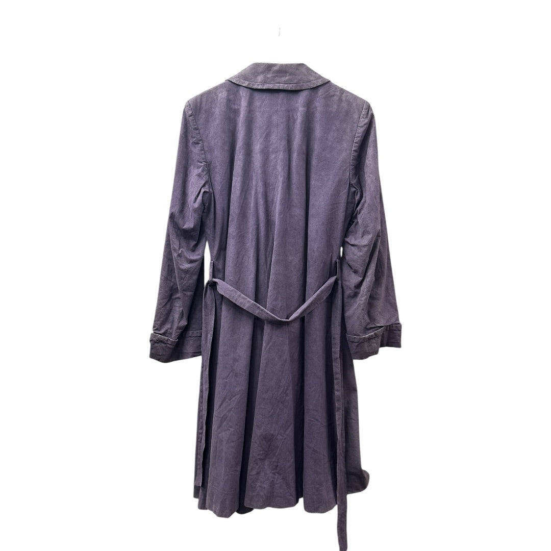 Yves Saint Laurent Authentic Yves Saint Laurent Purple Suede-Finish Trench Coat | Authentic Pre-Owned Luxury