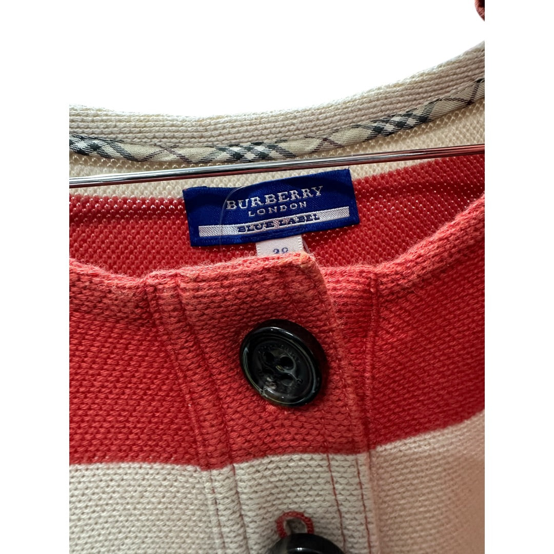 Burberry Authentic Burberry Blue Label Red & White Striped Knit Dress | Authentic Pre-Owned Luxury
