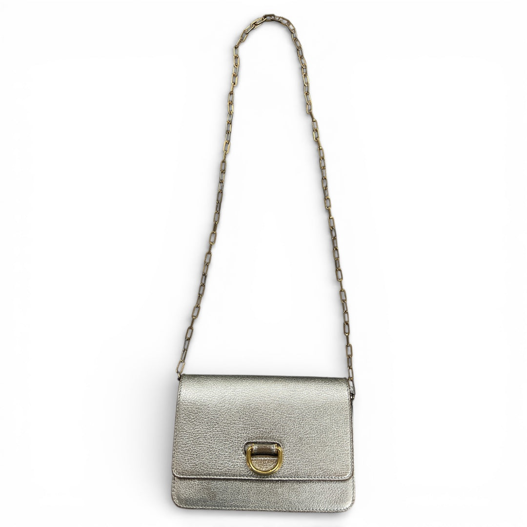 T-Family BURBERRY Silver Flap Shoulder Bag | Authentic Pre-Owned Luxury
