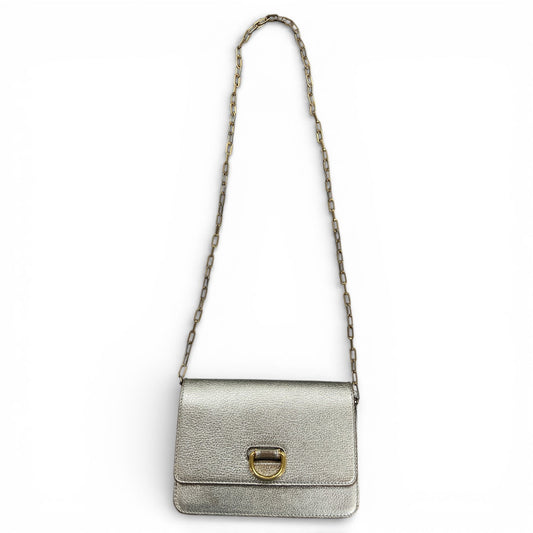 T-Family BURBERRY Silver Flap Shoulder Bag | Authentic Pre-Owned Luxury