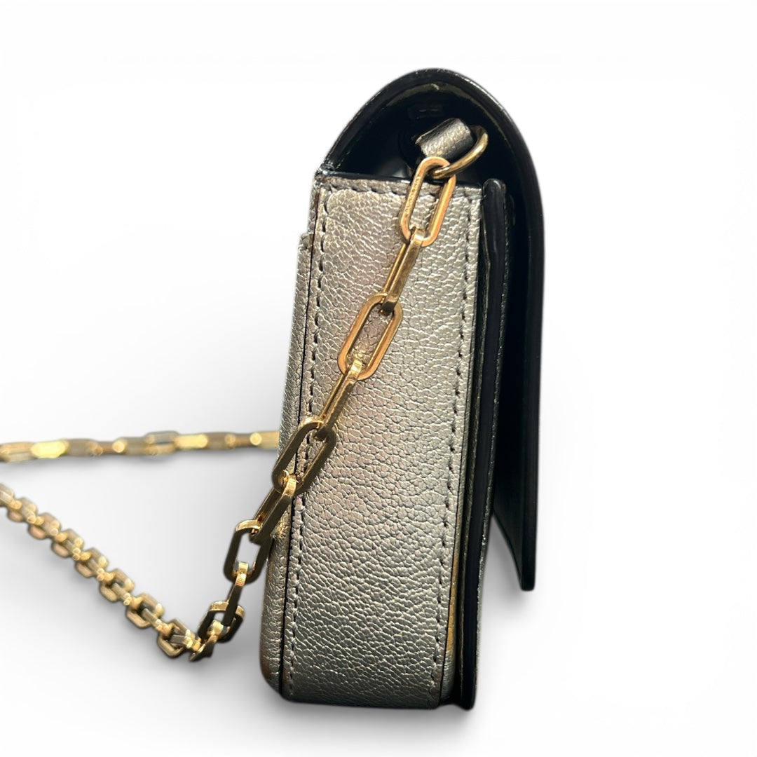T-Family BURBERRY Silver Flap Shoulder Bag | Authentic Pre-Owned Luxury