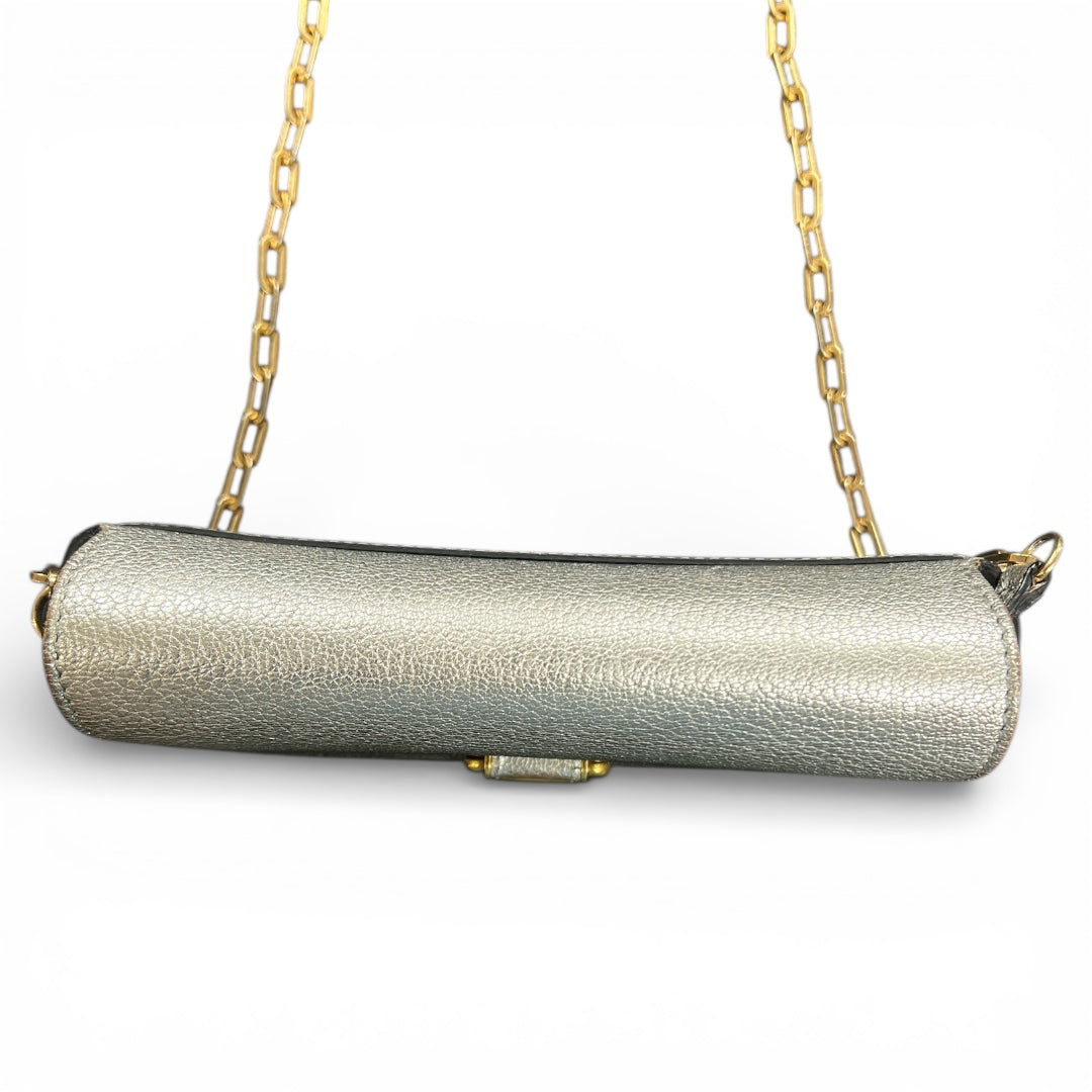 T-Family BURBERRY Silver Flap Shoulder Bag | Authentic Pre-Owned Luxury