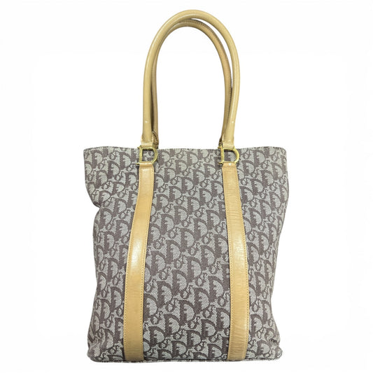T-Family Christian Dior Logo Tote Bag Beige/Brown | Authentic Pre-Owned Luxury
