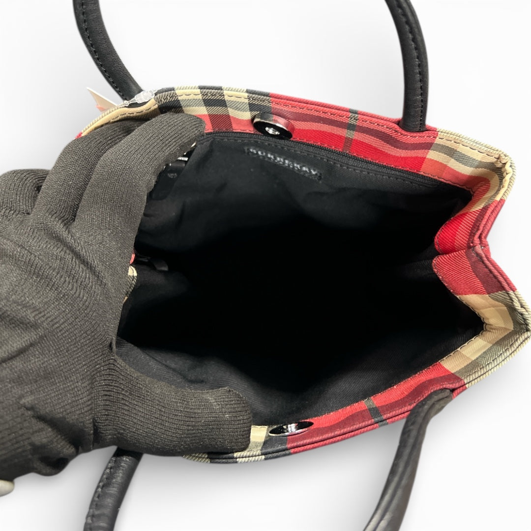 T-Family Burberry Check Pattern Handbag! | Authentic Pre-Owned Luxury