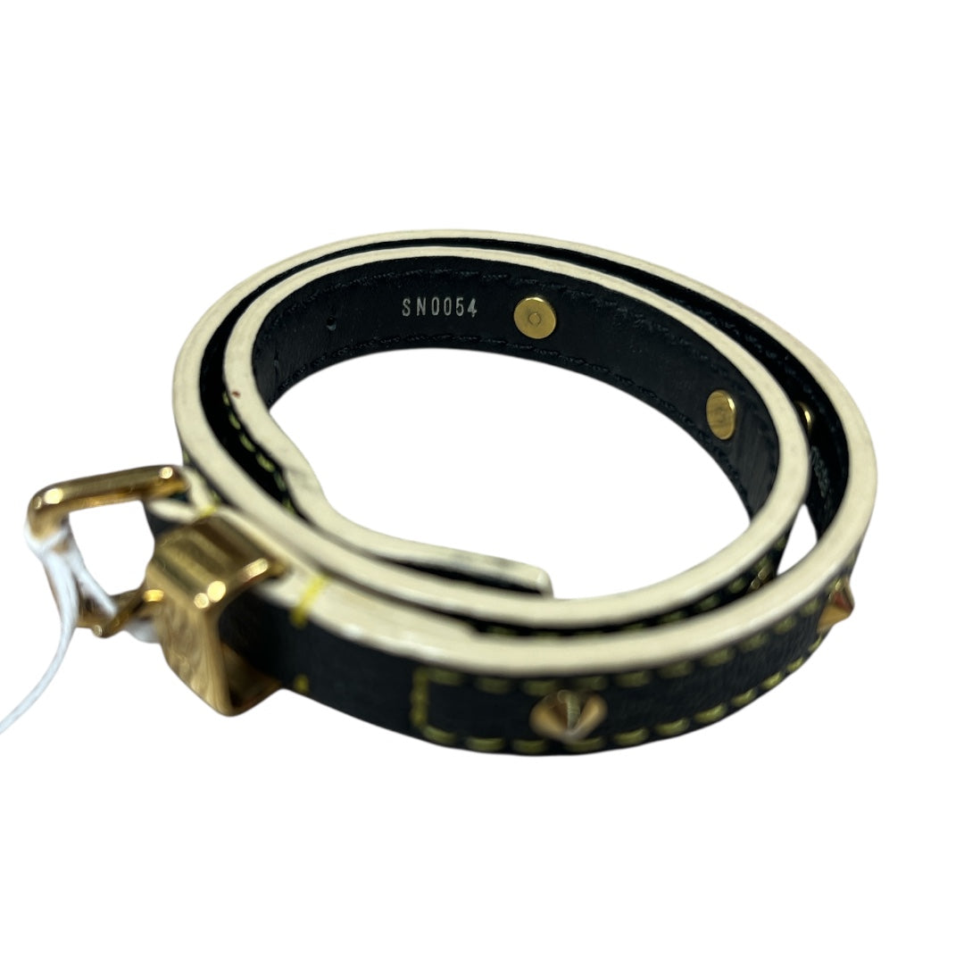 T-Family Louis Vuitton Studded Double Wrap Leather Bracelet White Gold Hardware | Authentic Pre-Owned Luxury