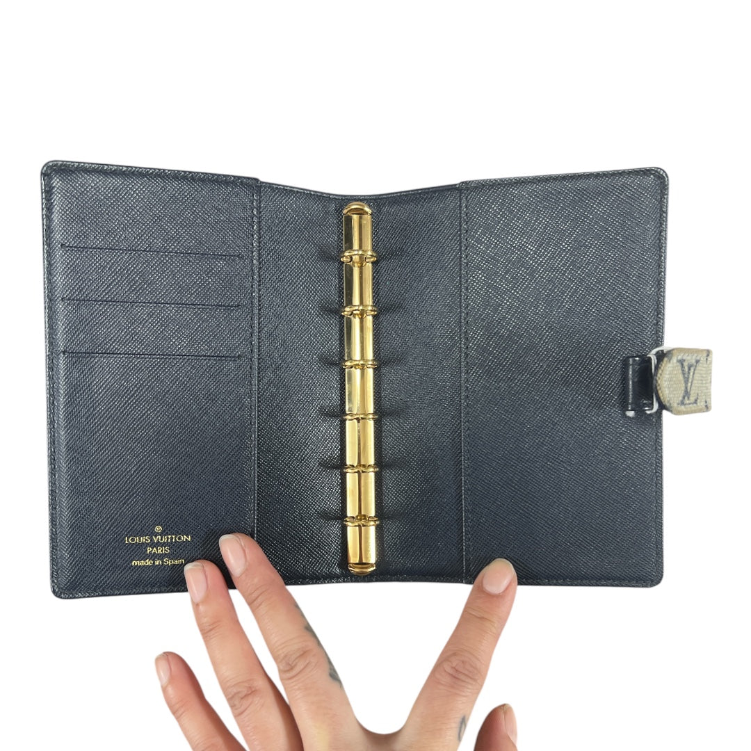 T-Family Louis Vuitton Monogram Mini Canvas Agenda PM 6-Ring Planner Cover Navy - | Authentic Pre-Owned Luxury