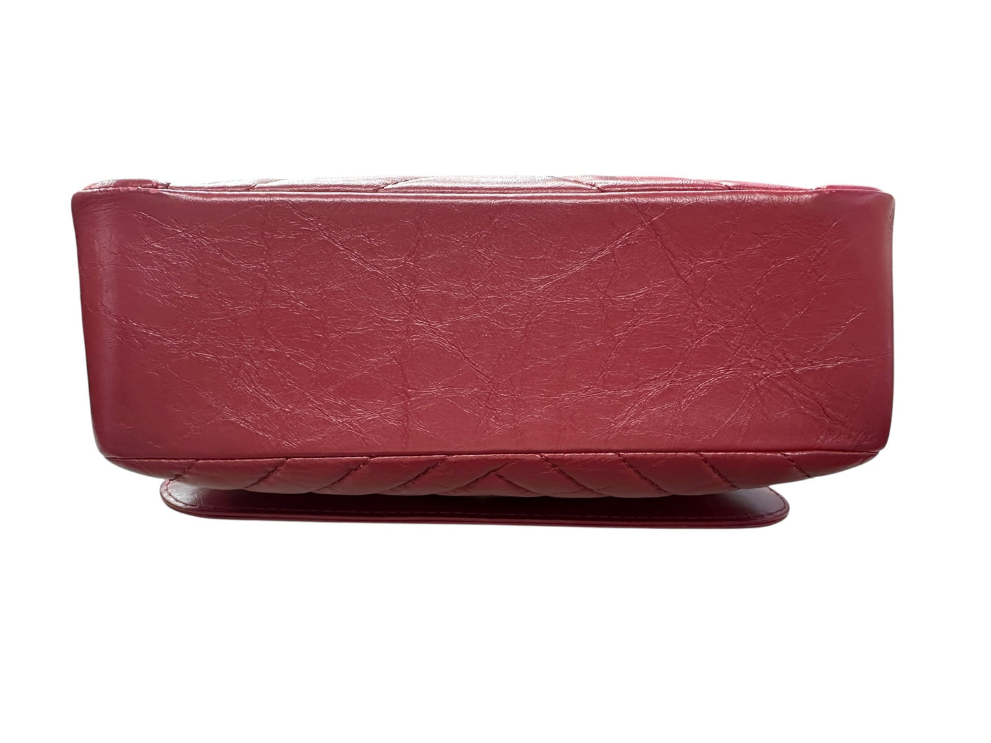 CHANEL Chevron Top Handle Flap Bag Leather Red | Authentic Pre-Owned Luxury