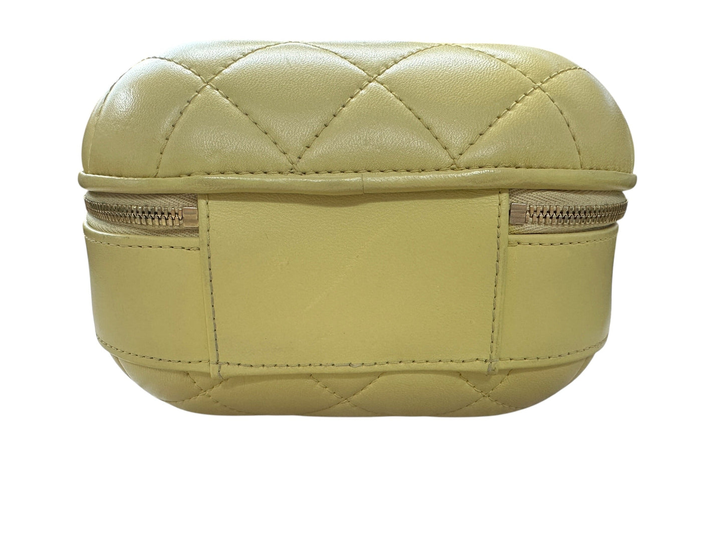 CHANEL Small Vanity Case Chunky Chain Handle Quilted Lambskin Pale | Authentic Pre-Owned Luxury