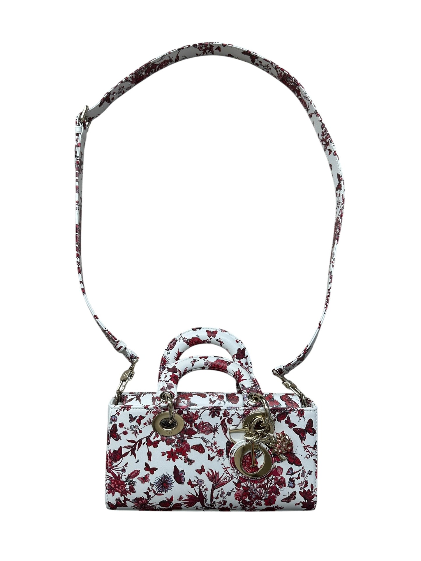 Christian Dior Lady D-Joy Leather Handbag Floral Butterfly Print | Authentic Pre-Owned Luxury