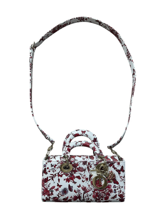 Christian Dior Lady D-Joy Leather Handbag Floral Butterfly Print | Authentic Pre-Owned Luxury