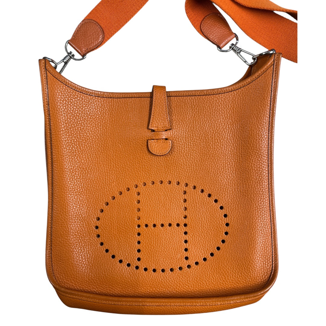 HERMES Hermès Evelyne I Leather Shoulder Bag Orange | Authentic Pre-Owned Luxury