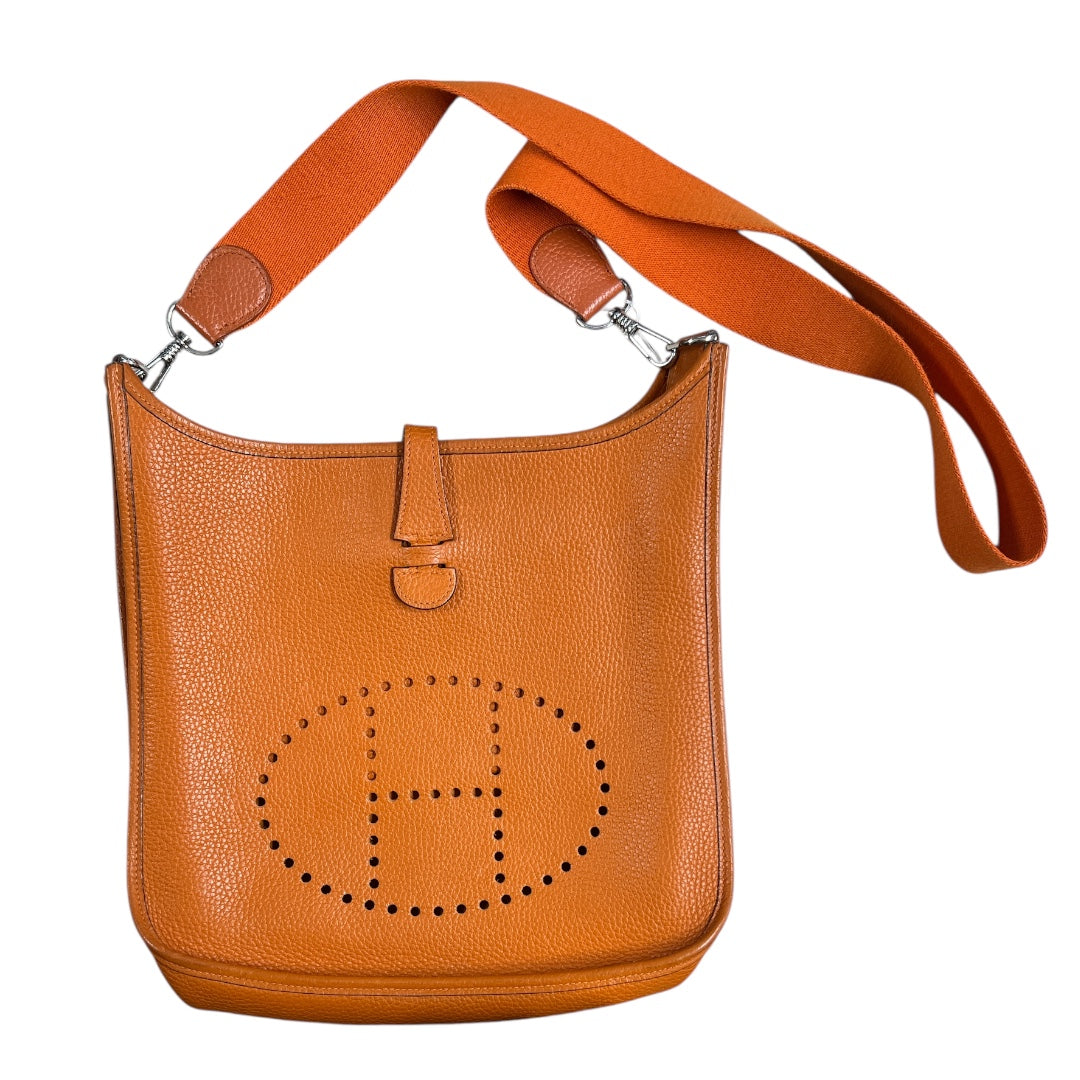 HERMES Hermès Evelyne I Leather Shoulder Bag Orange | Authentic Pre-Owned Luxury