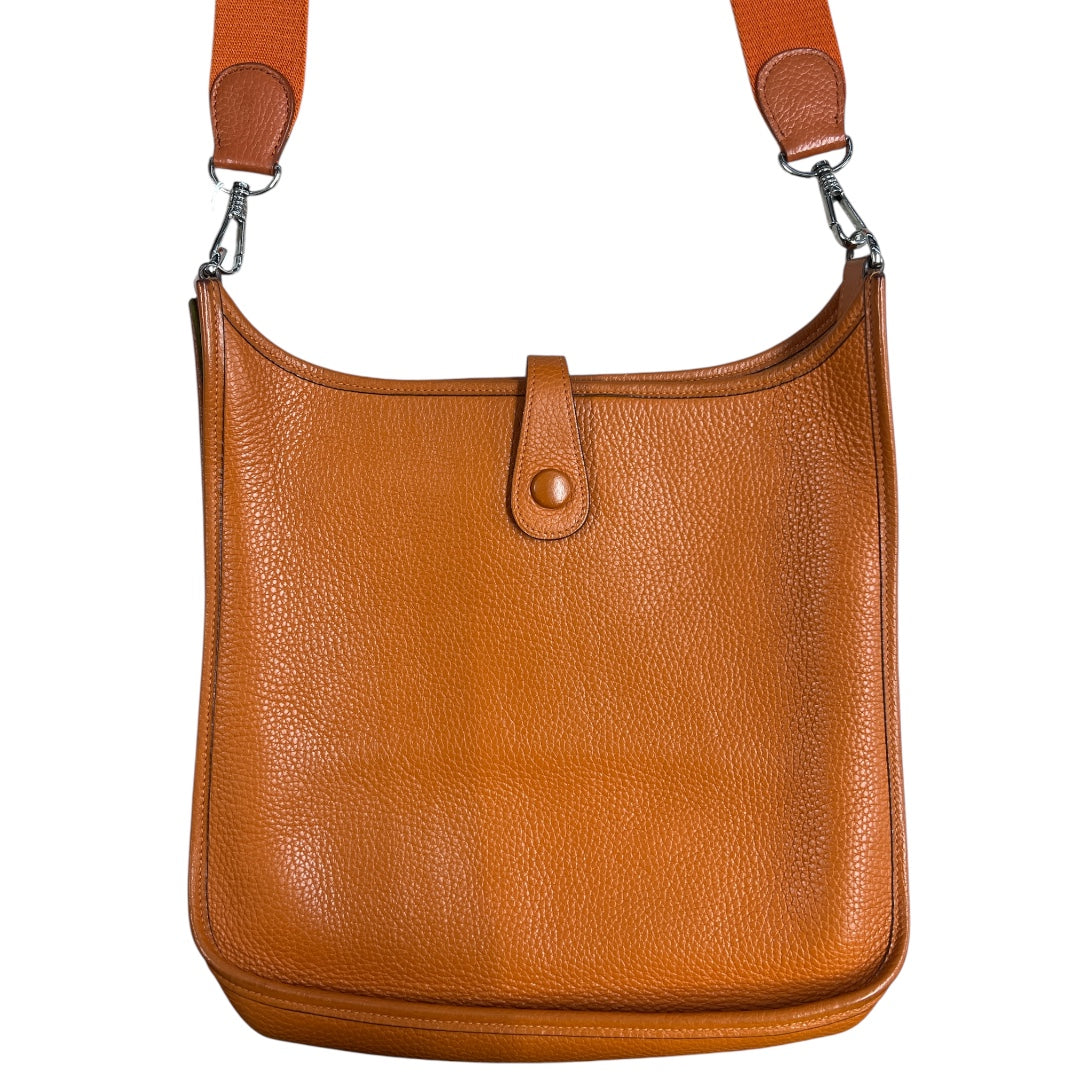 HERMES Hermès Evelyne I Leather Shoulder Bag Orange | Authentic Pre-Owned Luxury