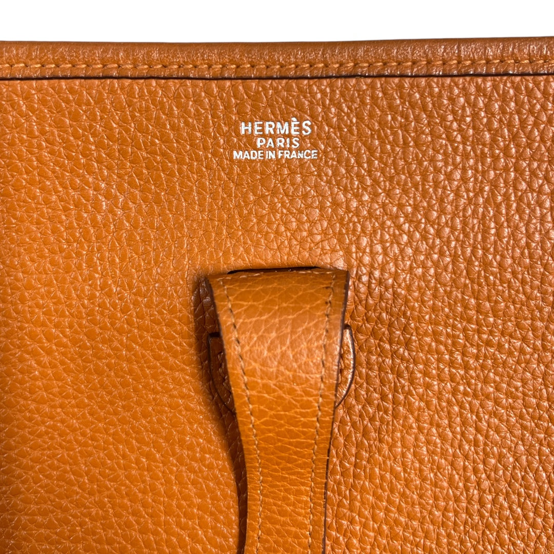 HERMES Hermès Evelyne I Leather Shoulder Bag Orange | Authentic Pre-Owned Luxury