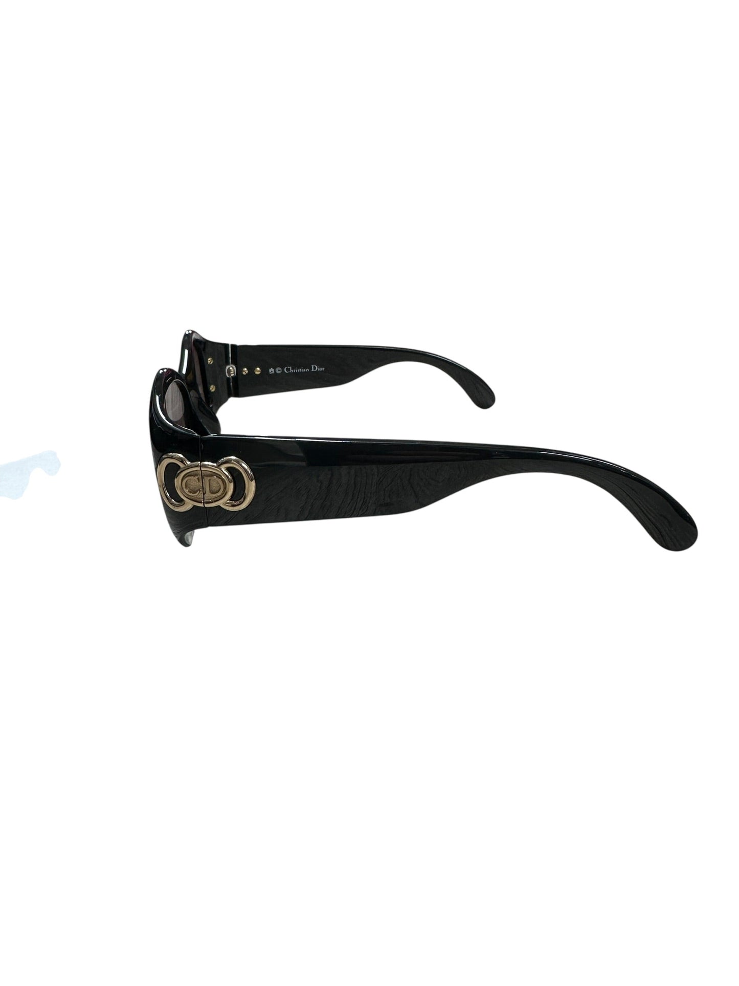 Christian Dior Vintage Sunglasses Black Frame Gold CD Hardware | Authentic Pre-Owned Luxury