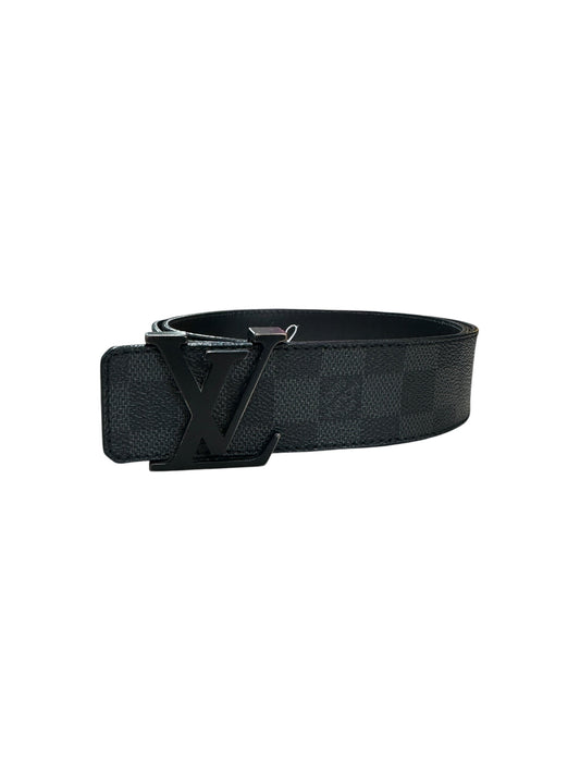 LOUIS VUITTON Damier Graphite Initiales Belt Black