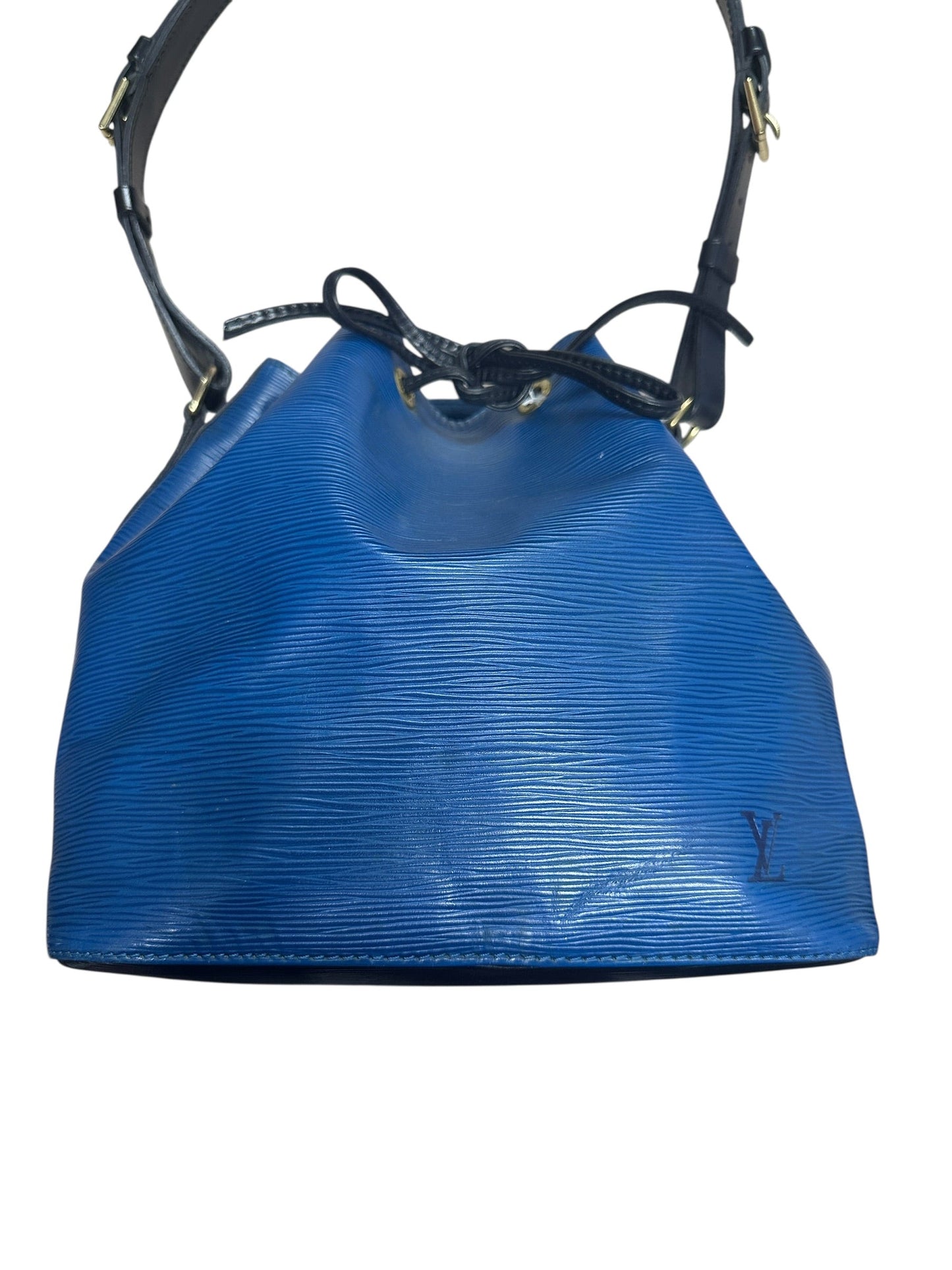 LOUIS VUITTON Petit Noe Epi Leather Shoulder Bag Blue/Black | Authentic Pre-Owned Luxury
