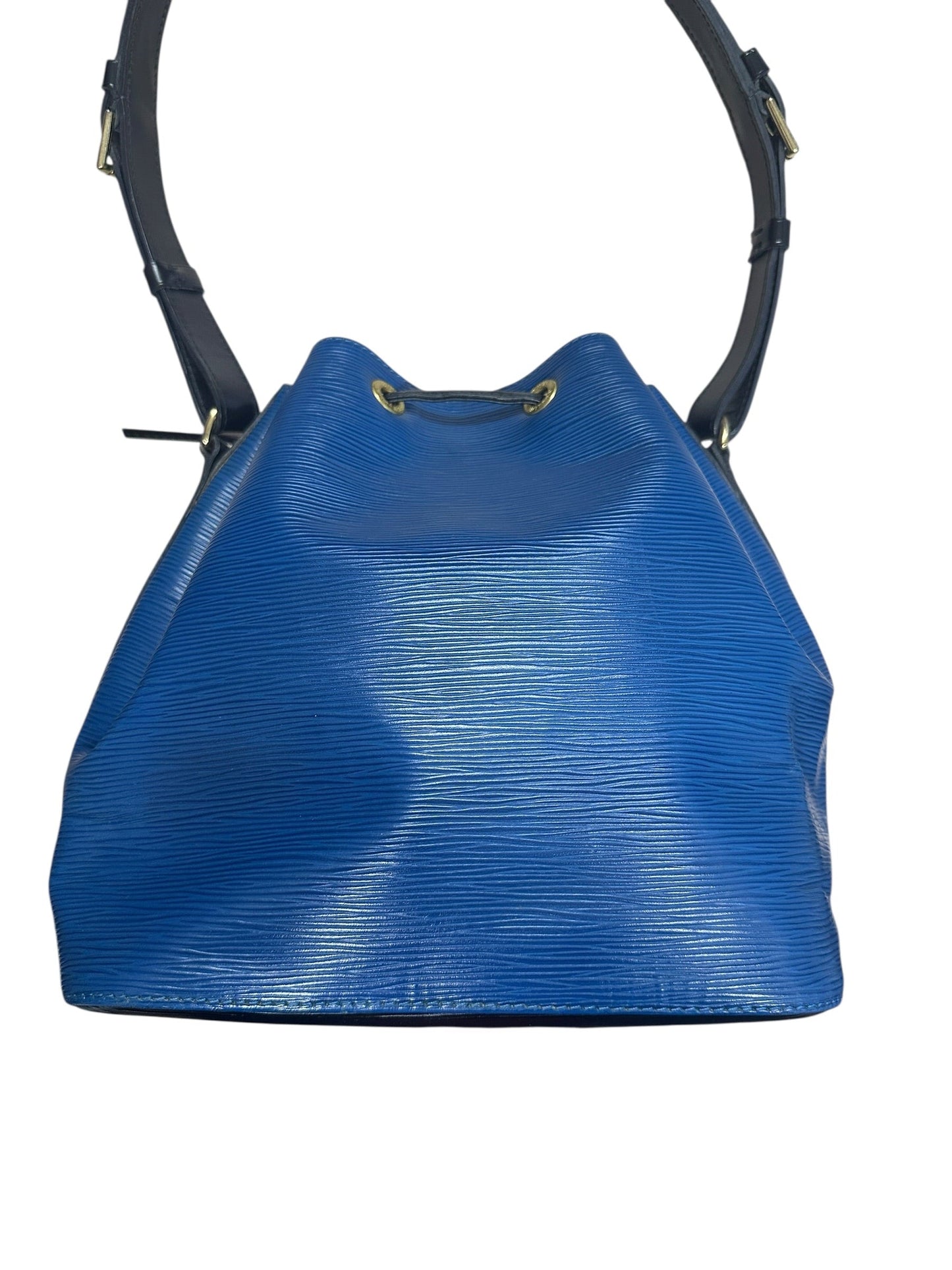 LOUIS VUITTON Petit Noe Epi Leather Shoulder Bag Blue/Black | Authentic Pre-Owned Luxury