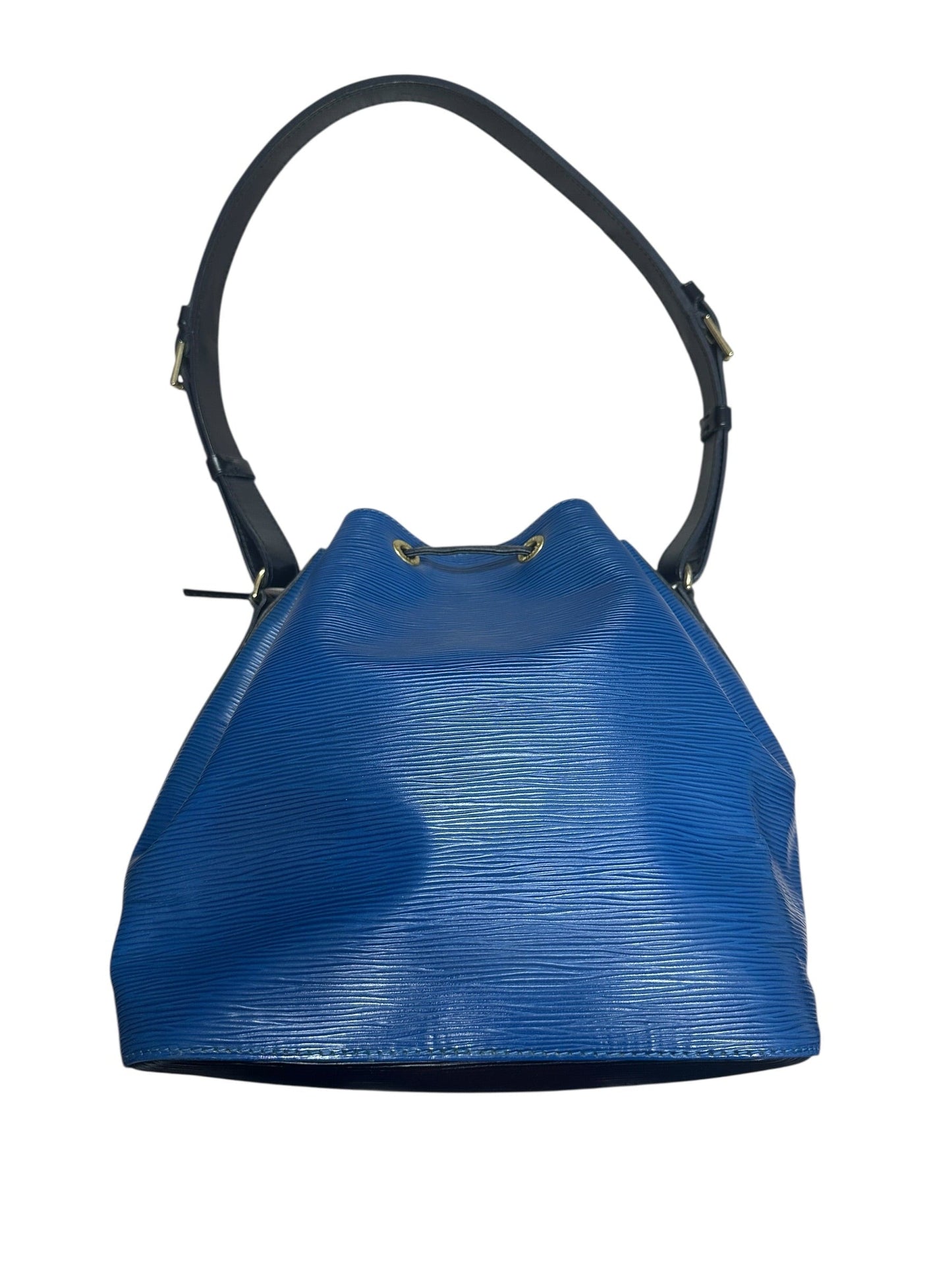 LOUIS VUITTON Petit Noe Epi Leather Shoulder Bag Blue/Black | Authentic Pre-Owned Luxury