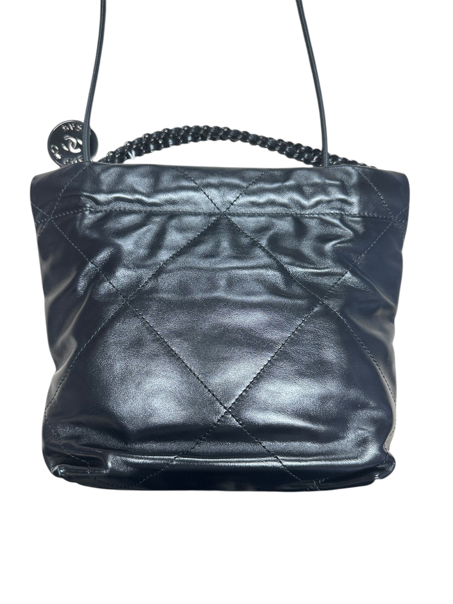 CHANEL 22 Mini Leather Hobo Shoulder Bag Black | Authentic Pre-Owned Luxury