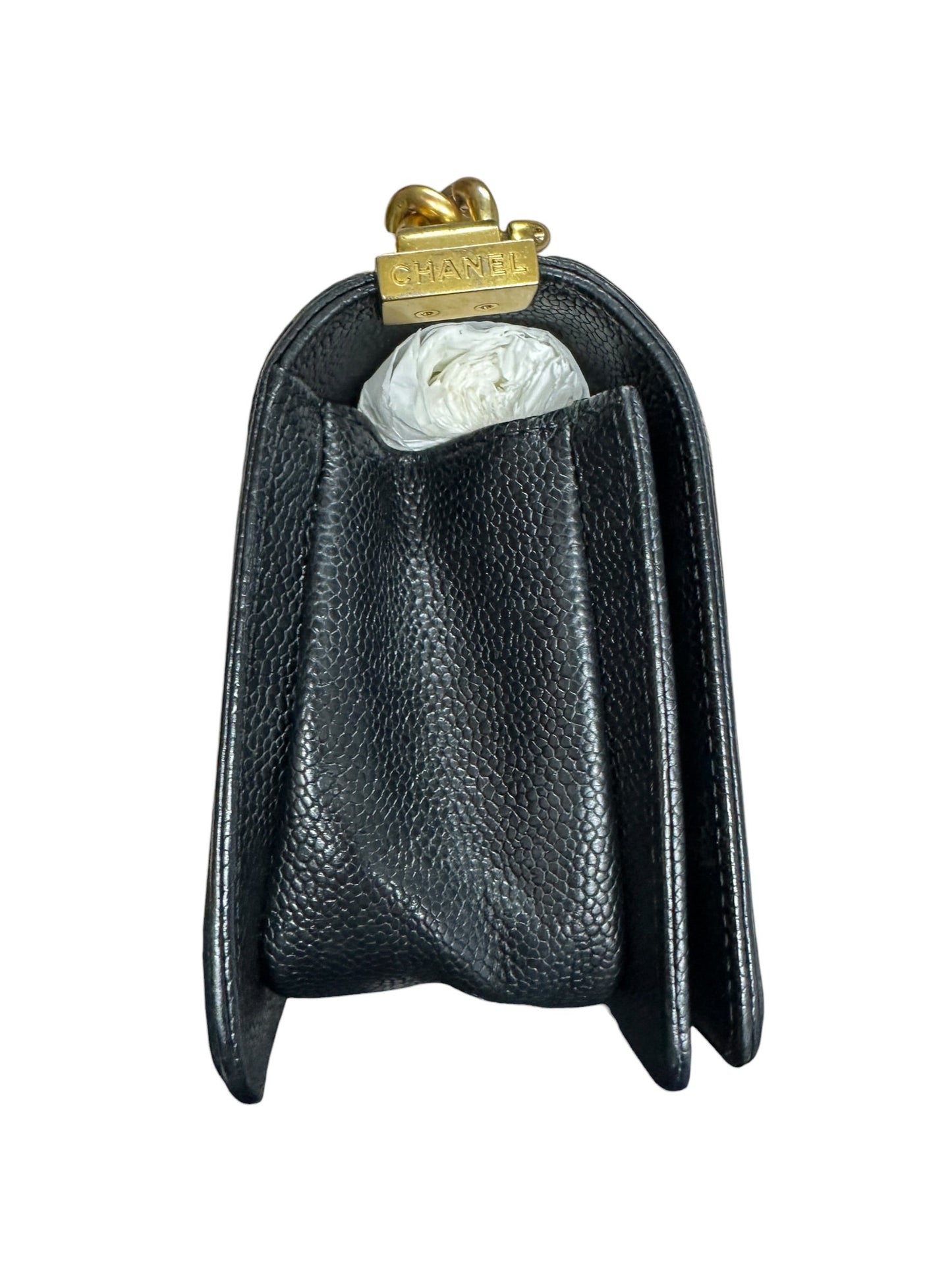 CHANEL Boy Flap Bag Caviar Leather Black | Authentic Pre-Owned Luxury