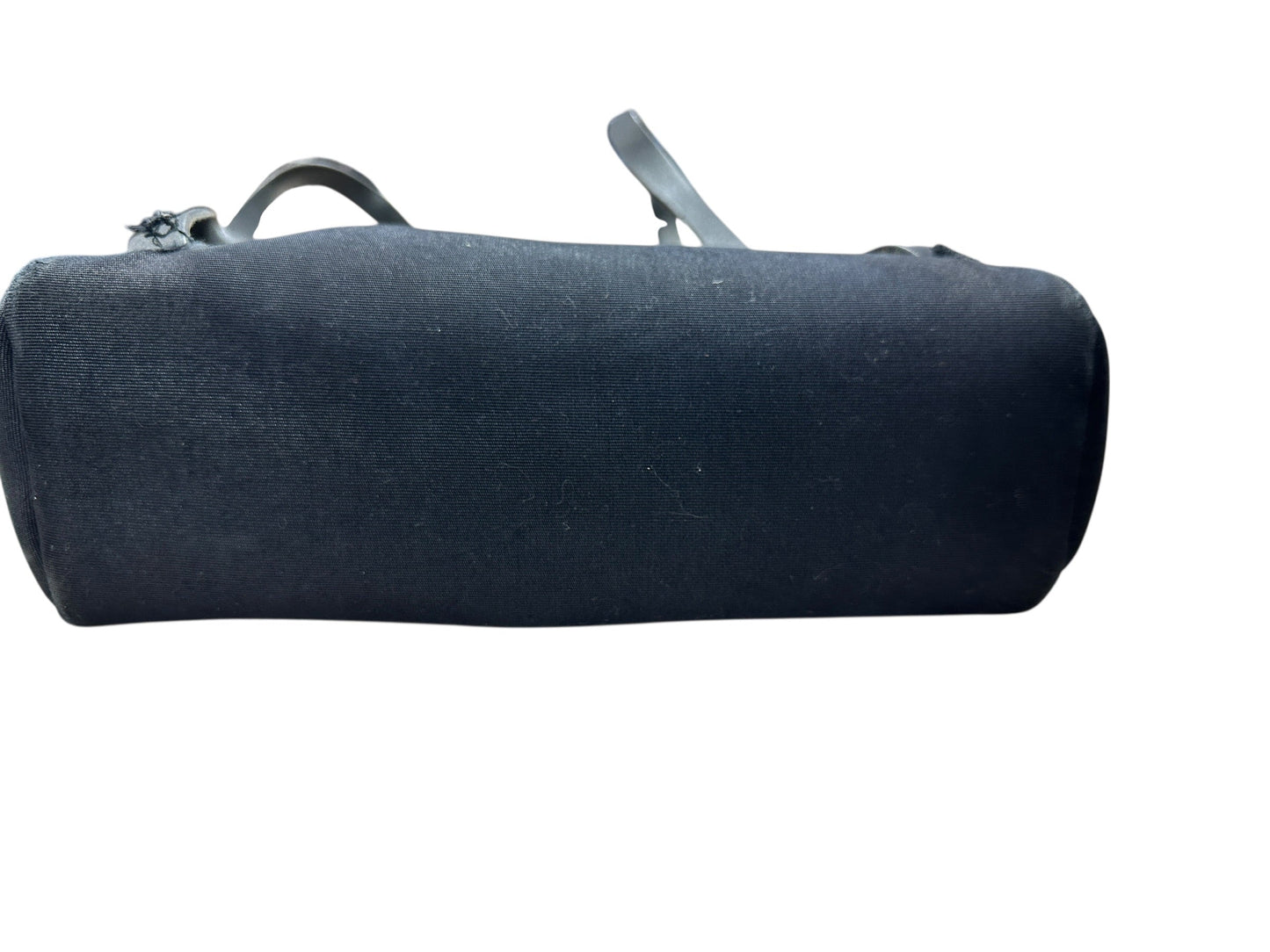 HERMES Herbag Black Canvas and Leather Shoulder Bag Silver Hardware | Authentic Pre-Owned Luxury