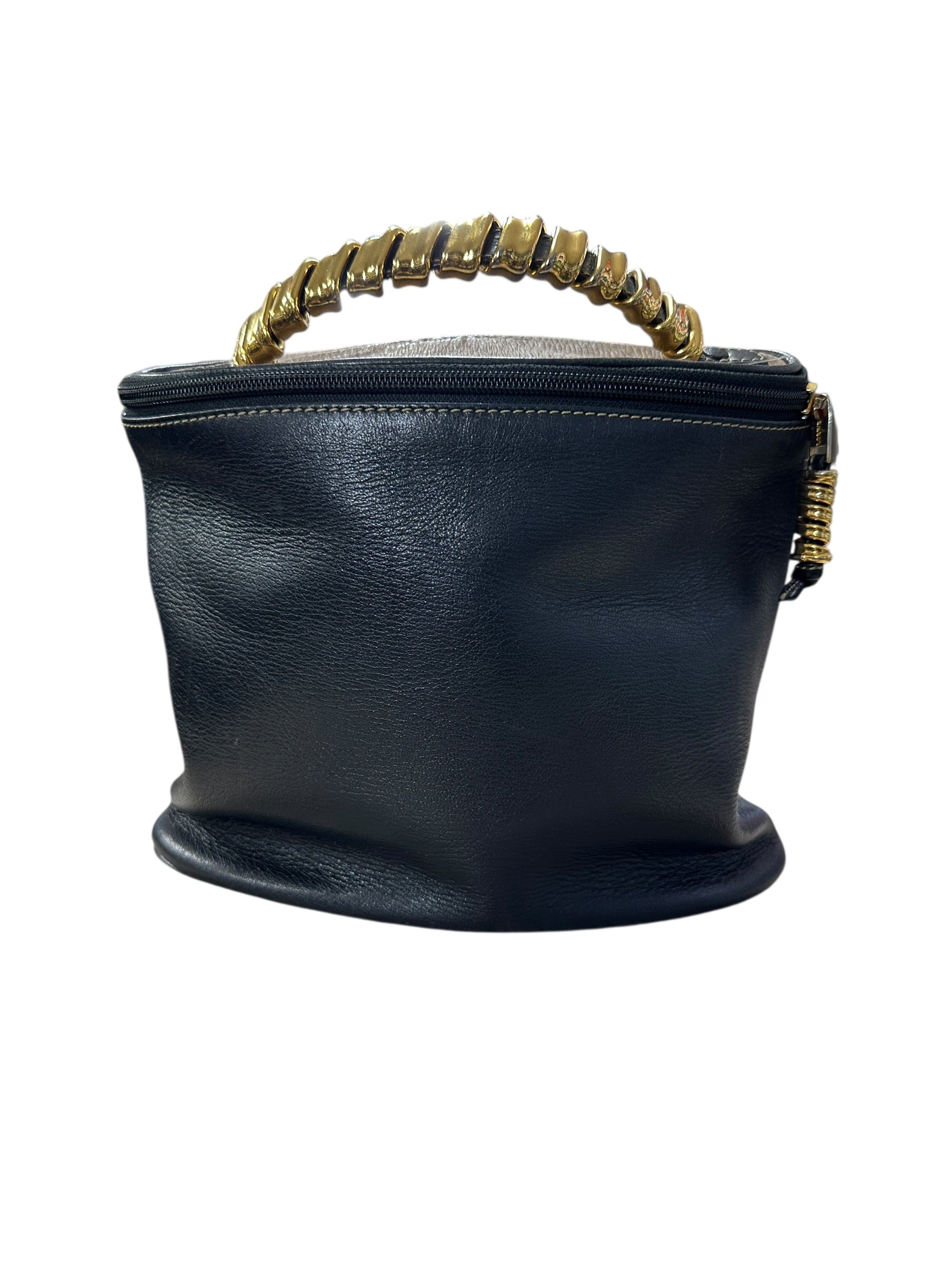 LOEWE Soft Grained Leather Puzzle Handbag Black Gold Hardware | Authentic Pre-Owned Luxury