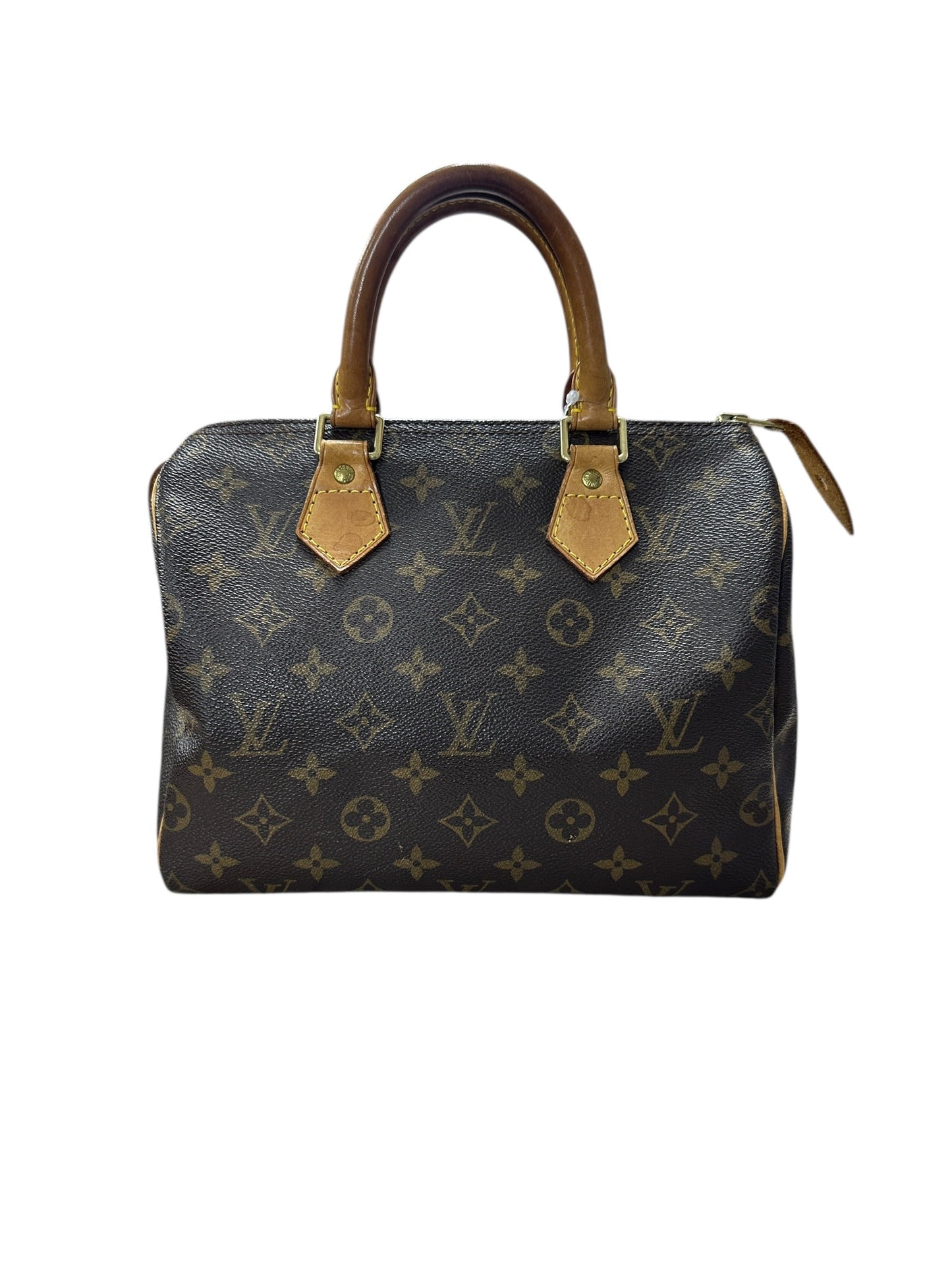 LOUIS VUITTON Monogram Speedy Handbag Brown Gold Hardware | Authentic Pre-Owned Luxury