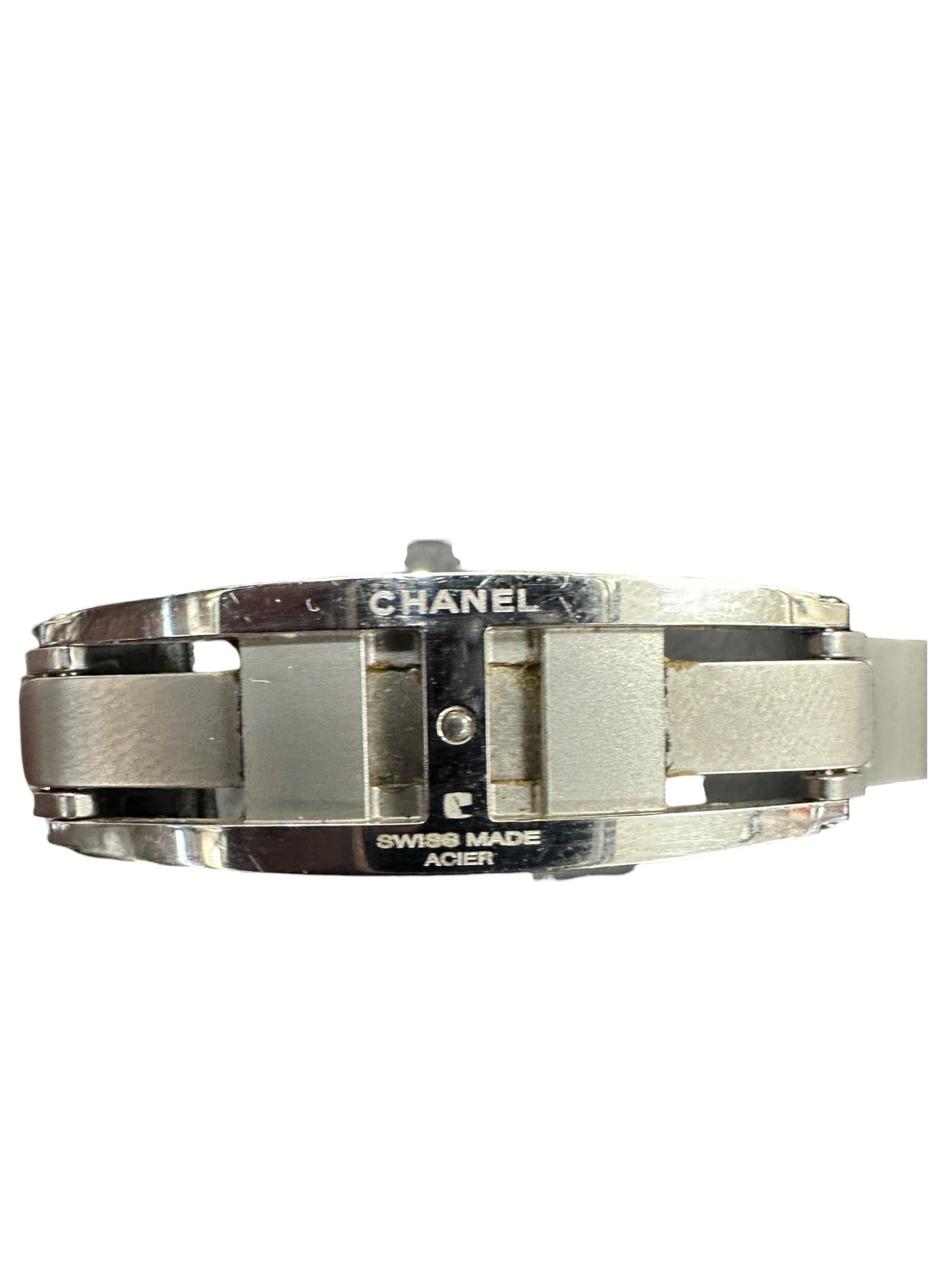 CHANEL J12 White Ceramic Quartz Watch with Baguette Stone Bezel & Dial | Authentic Pre-Owned Luxury