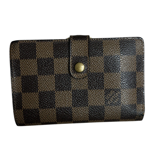 LOUIS VUITTON Damier Ebene Compact Wallet Brown Gold Hardware | Authentic Pre-Owned Luxury